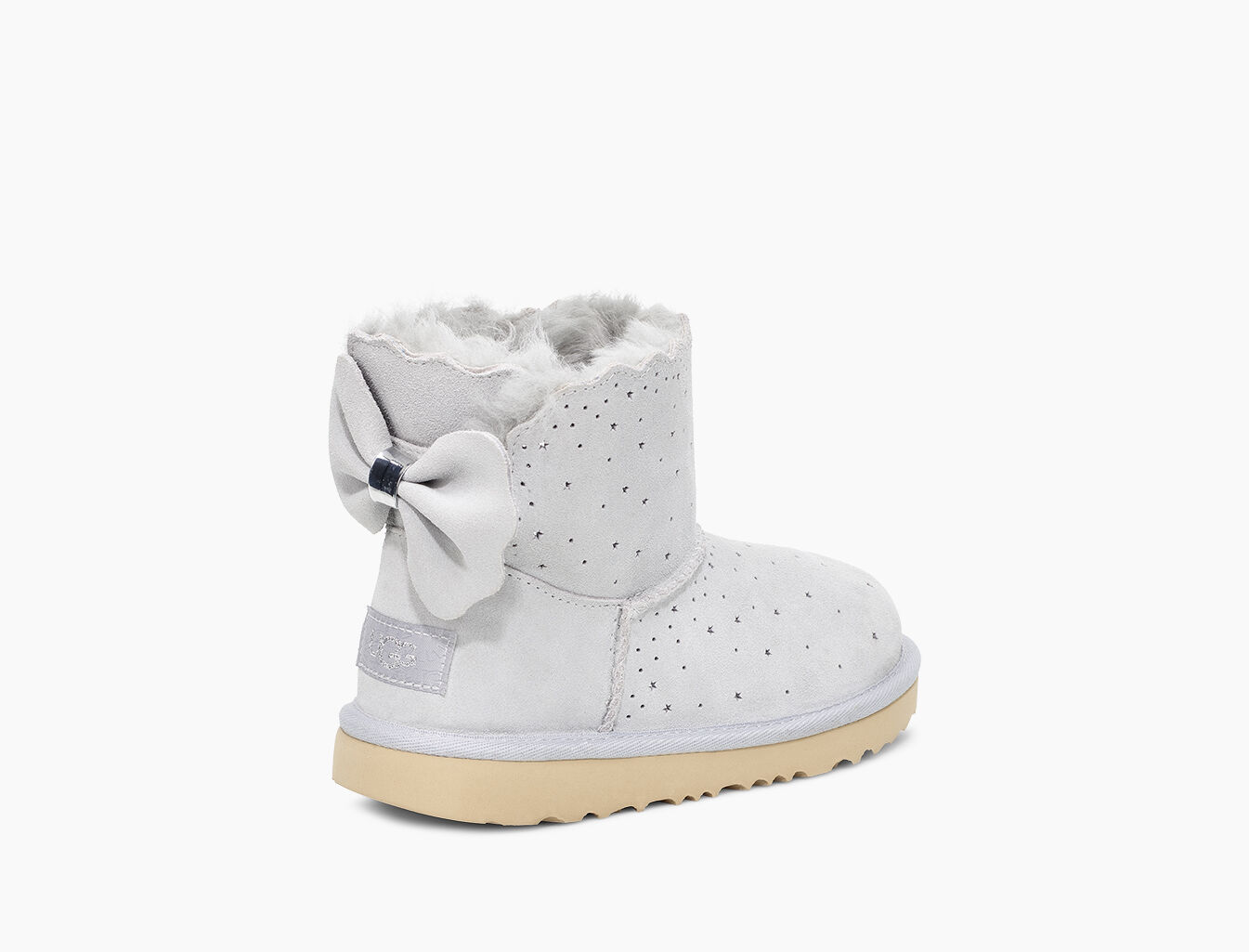 ugg mini bailey bow ii grey boots