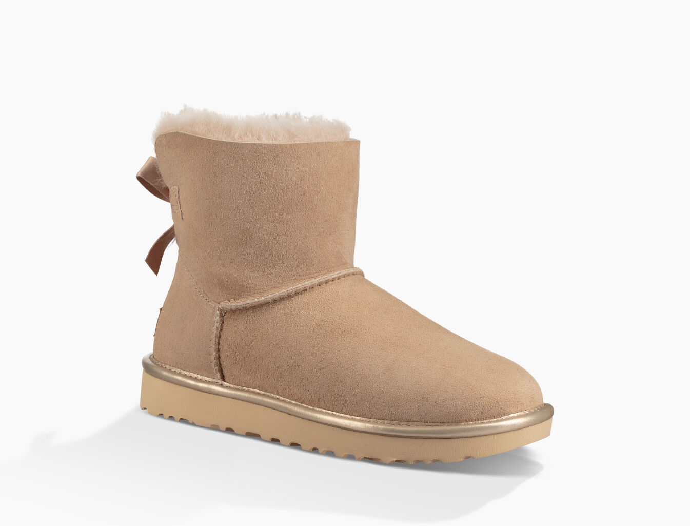 metallic uggs bailey bow