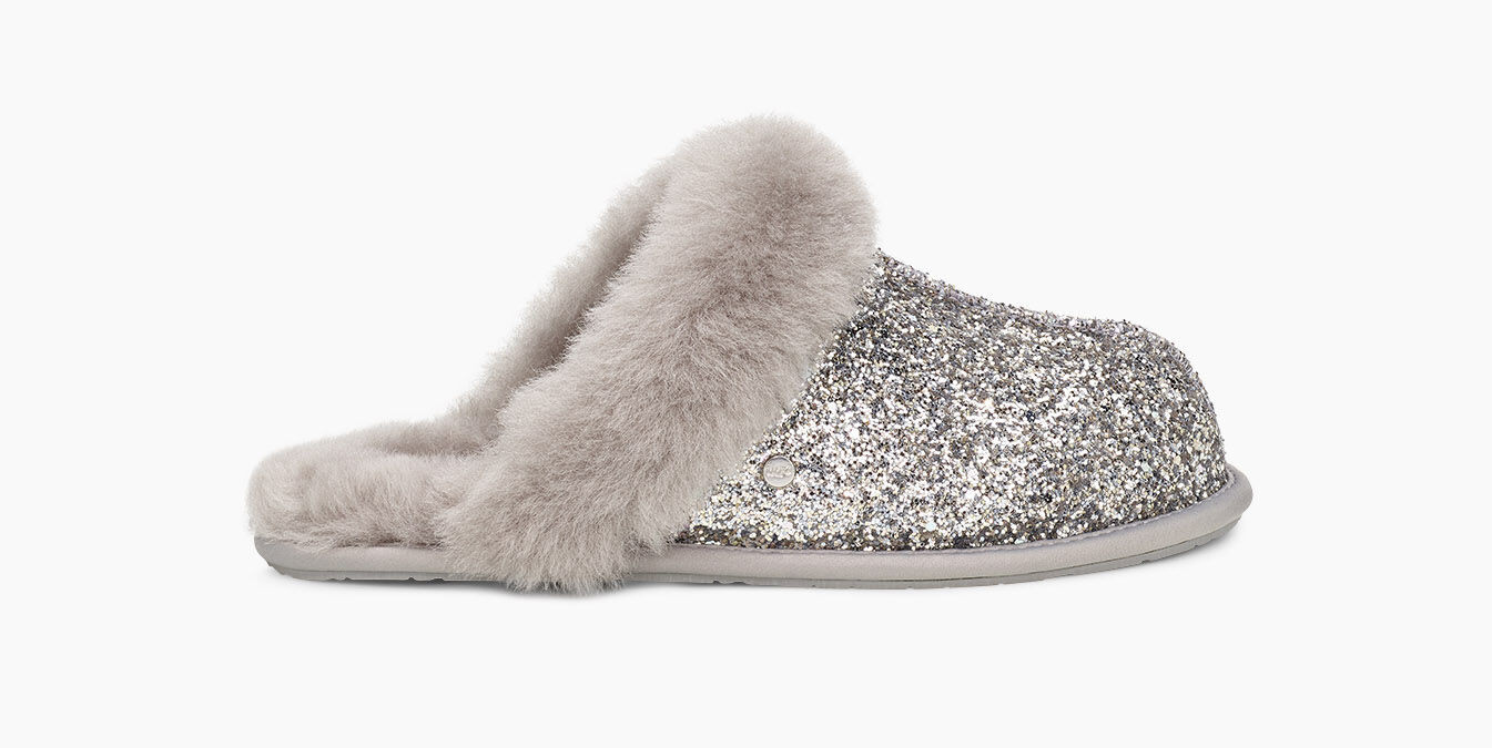 ugg silver sparkle slippers