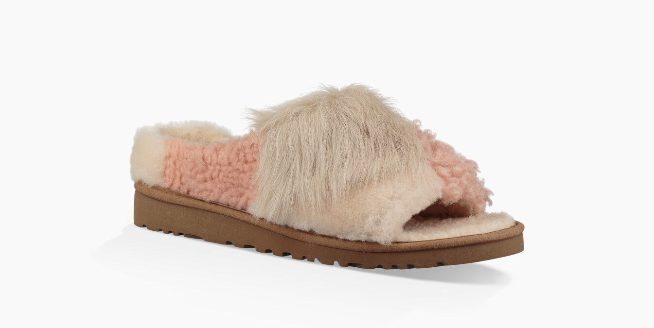 ugg patchwork fluff slide