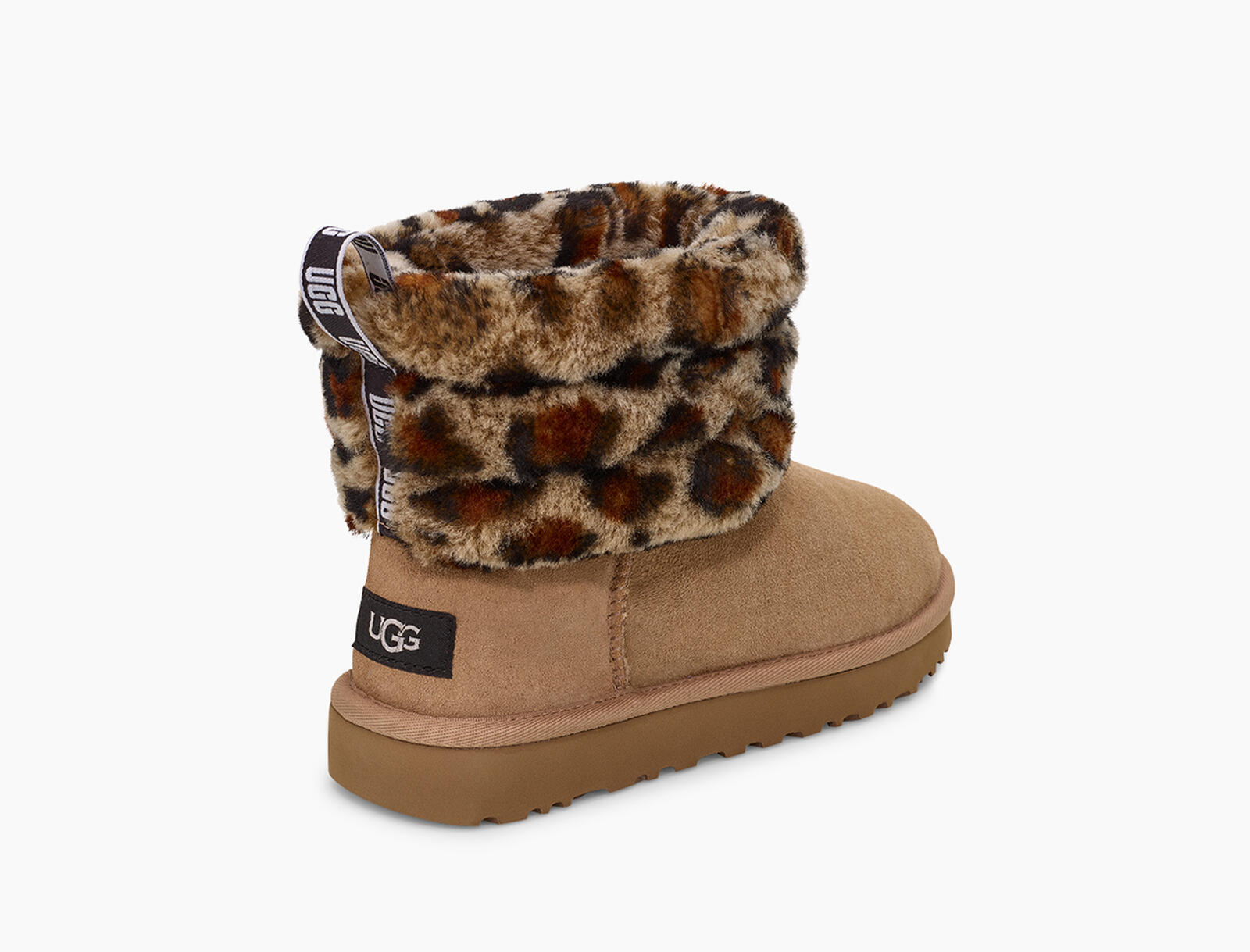 Ugg Duffield Robe Leopard UGG® Fluff Mini Quilted Leopard Bottes pour Femme | UGG® FR