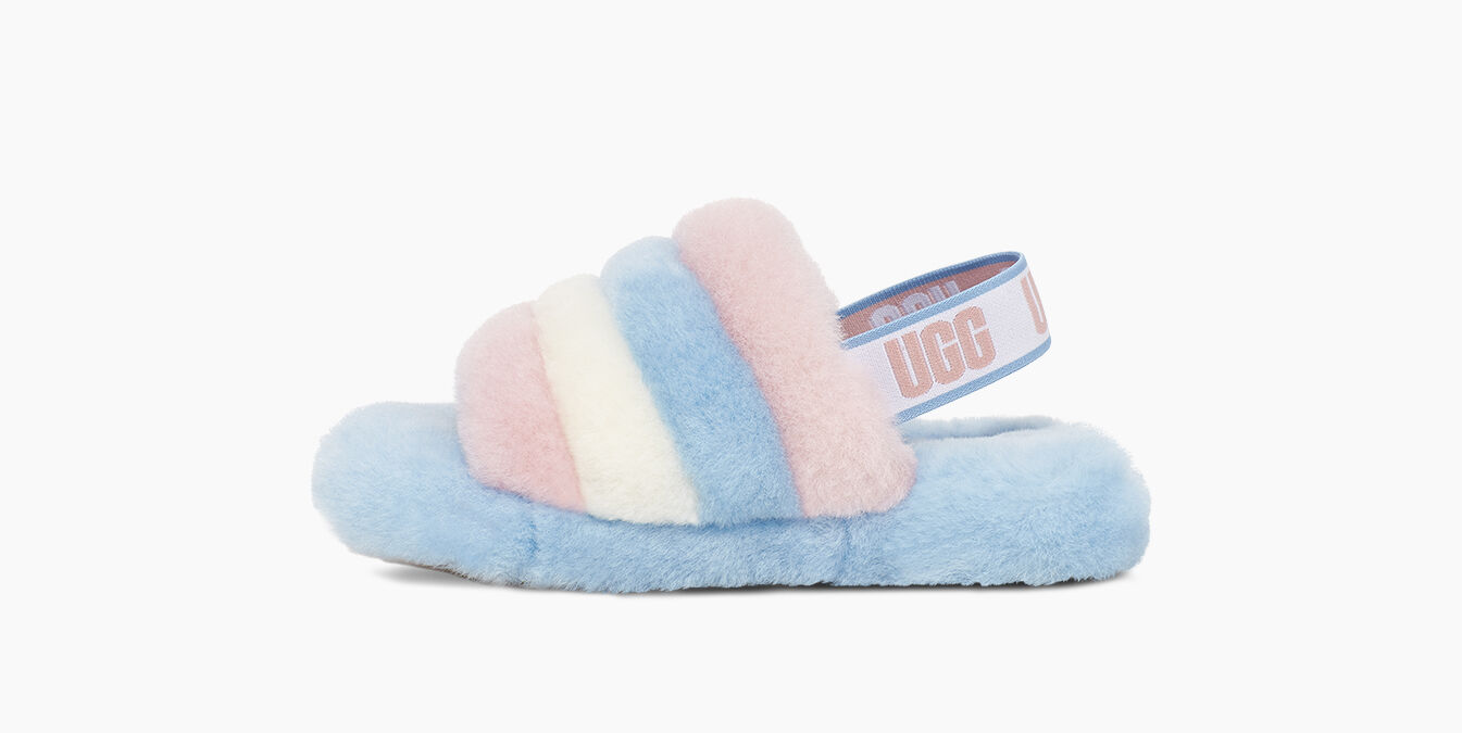 rainbow fluffy ugg slippers