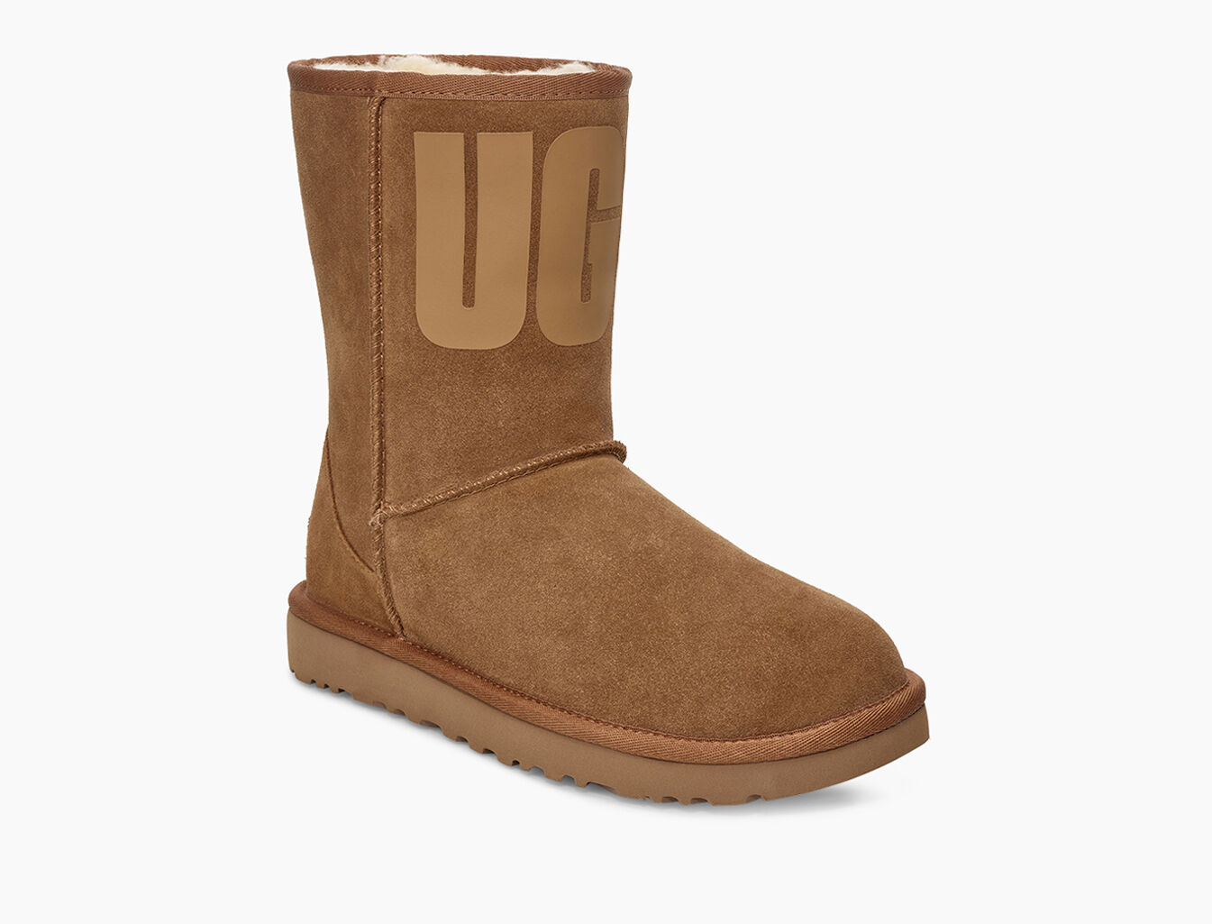 UGG® Classic Short Rubber Logo Boot for 