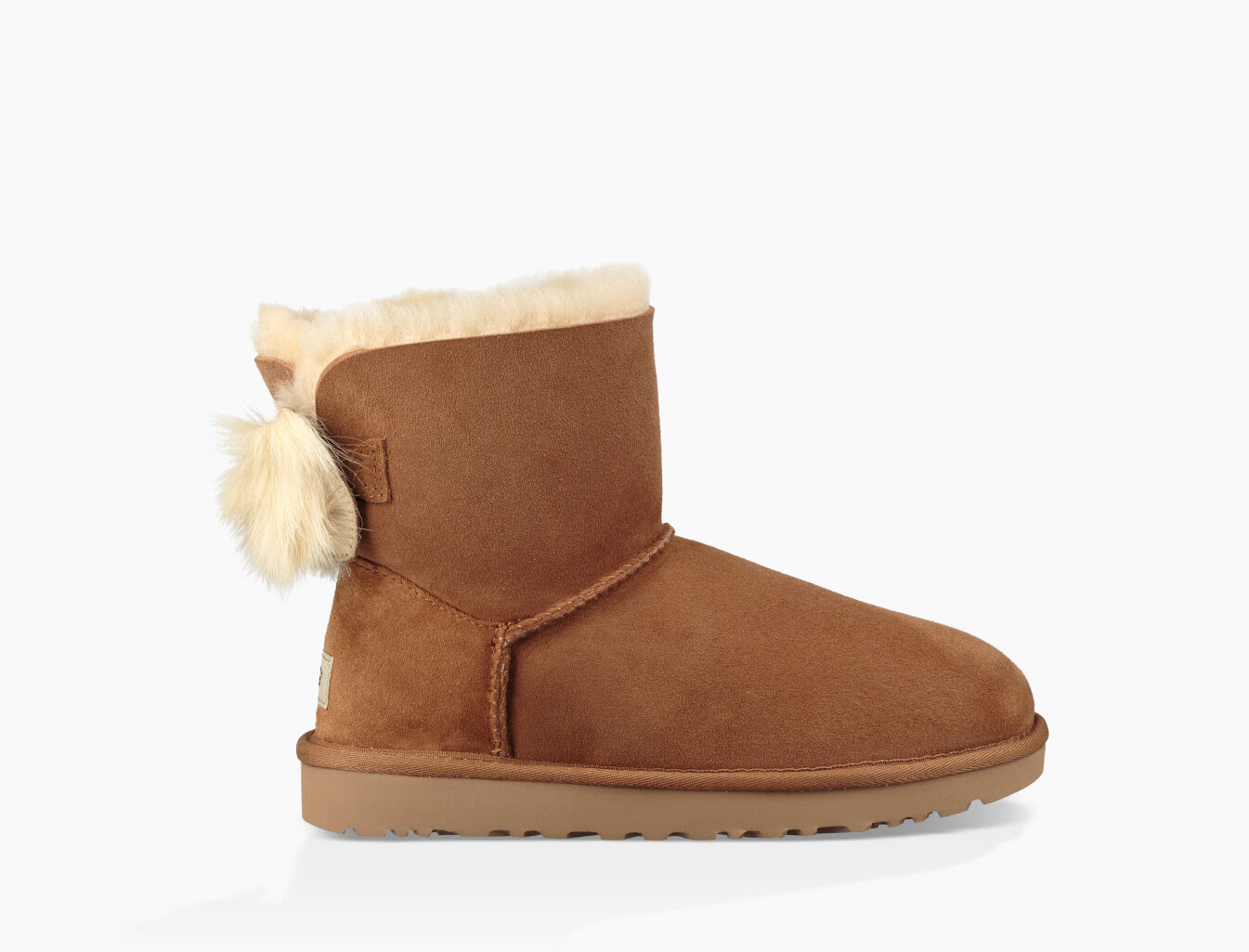 classic mini fluff bow boot