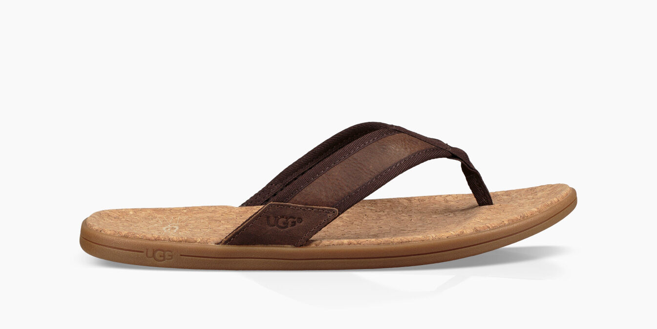 ugg flip flops leather