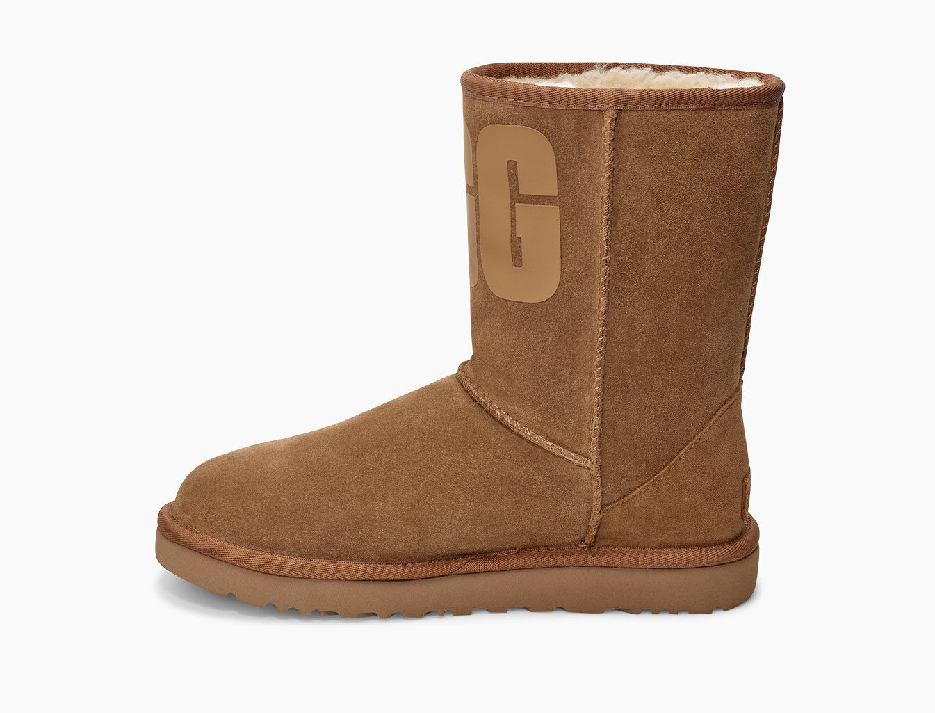 ugg classic short rubber logo