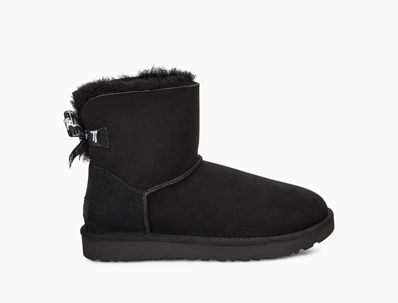 ugg mini bailey bow black womens