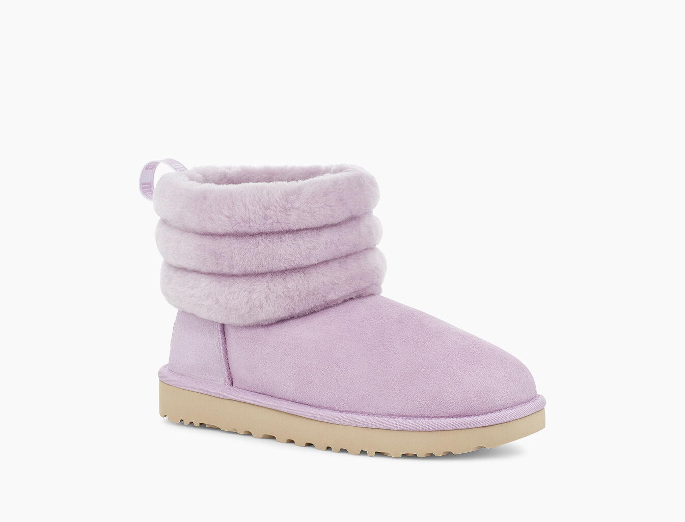 ugg fluff mini quilted logo boot pink