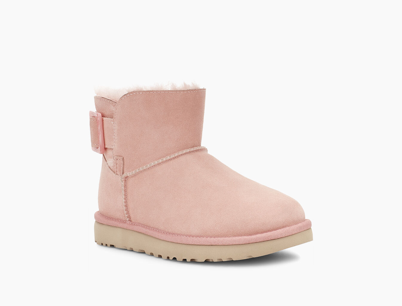 ugg mini bailey fluff buckle boot