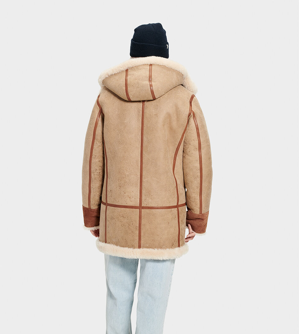 Men's Yates Shearling Hooded Coat Men's Yates Shearling Hooded Coat