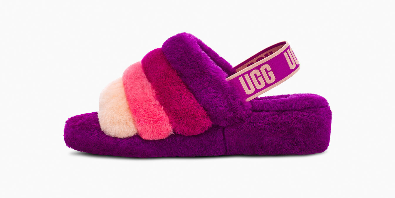 purple ugg slides