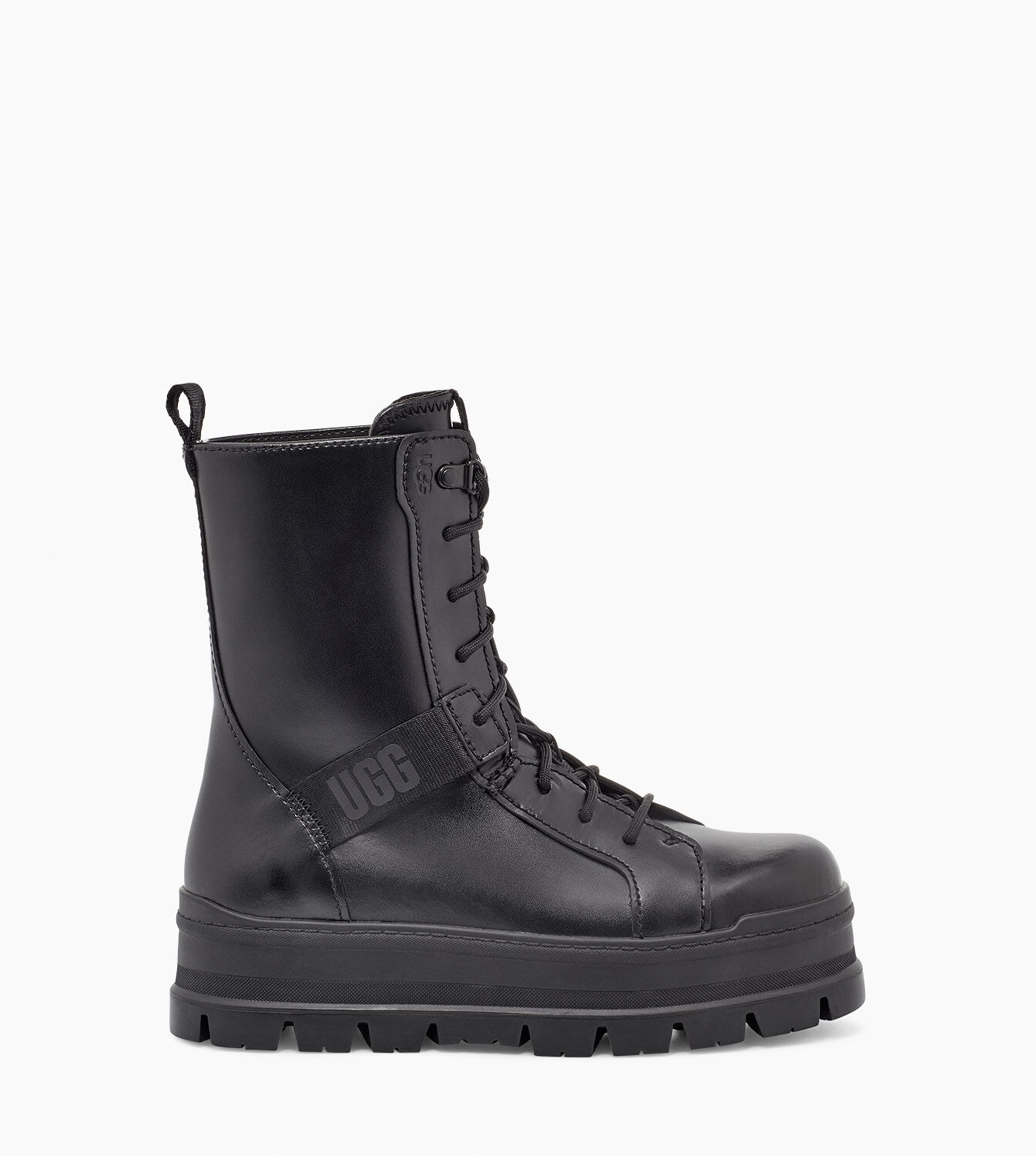 ugg black combat boots