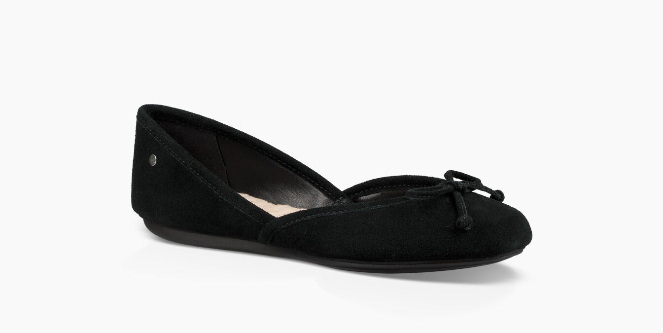 Ugg lena flat black clearance