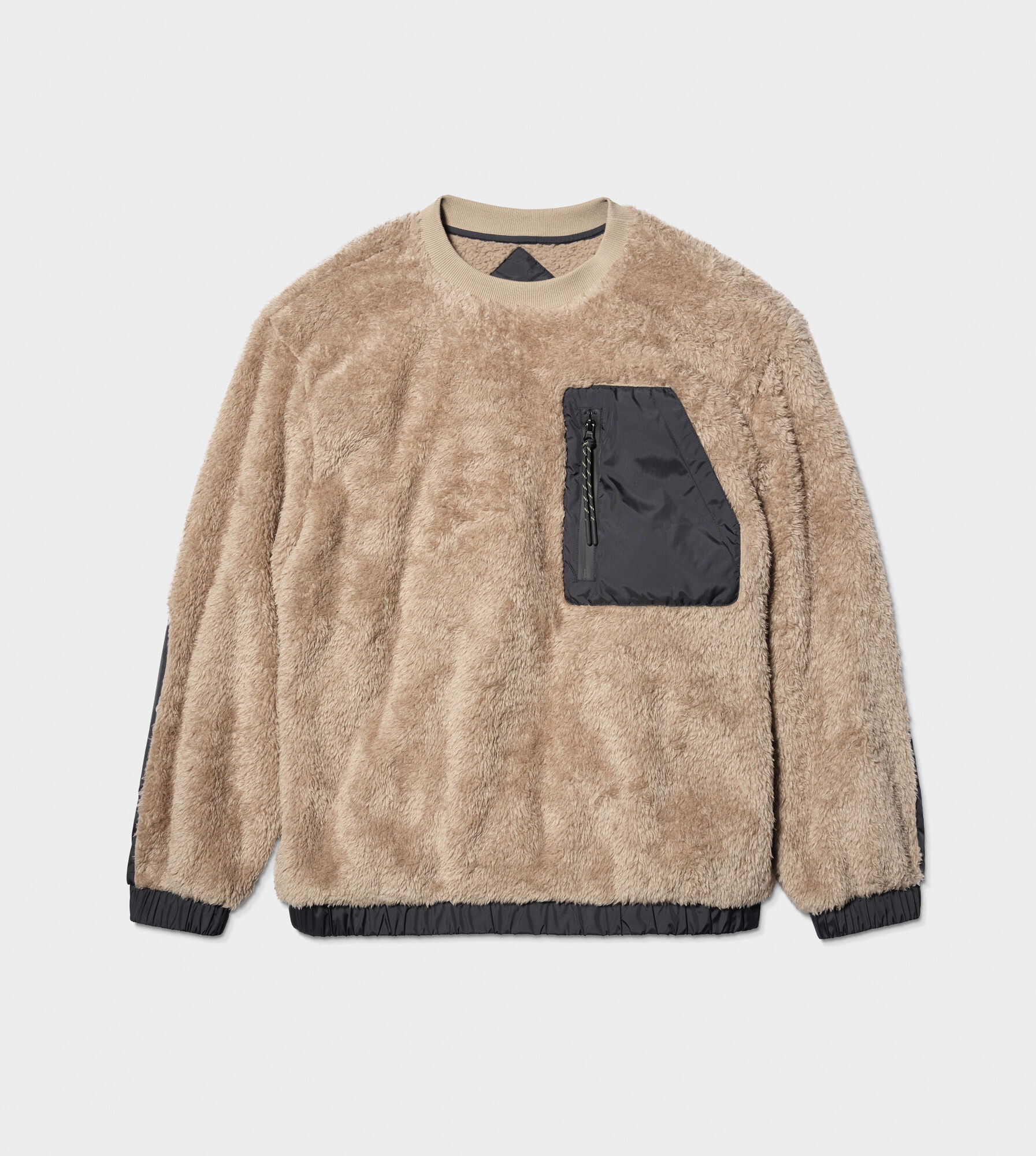 sherpa crewneck pullover