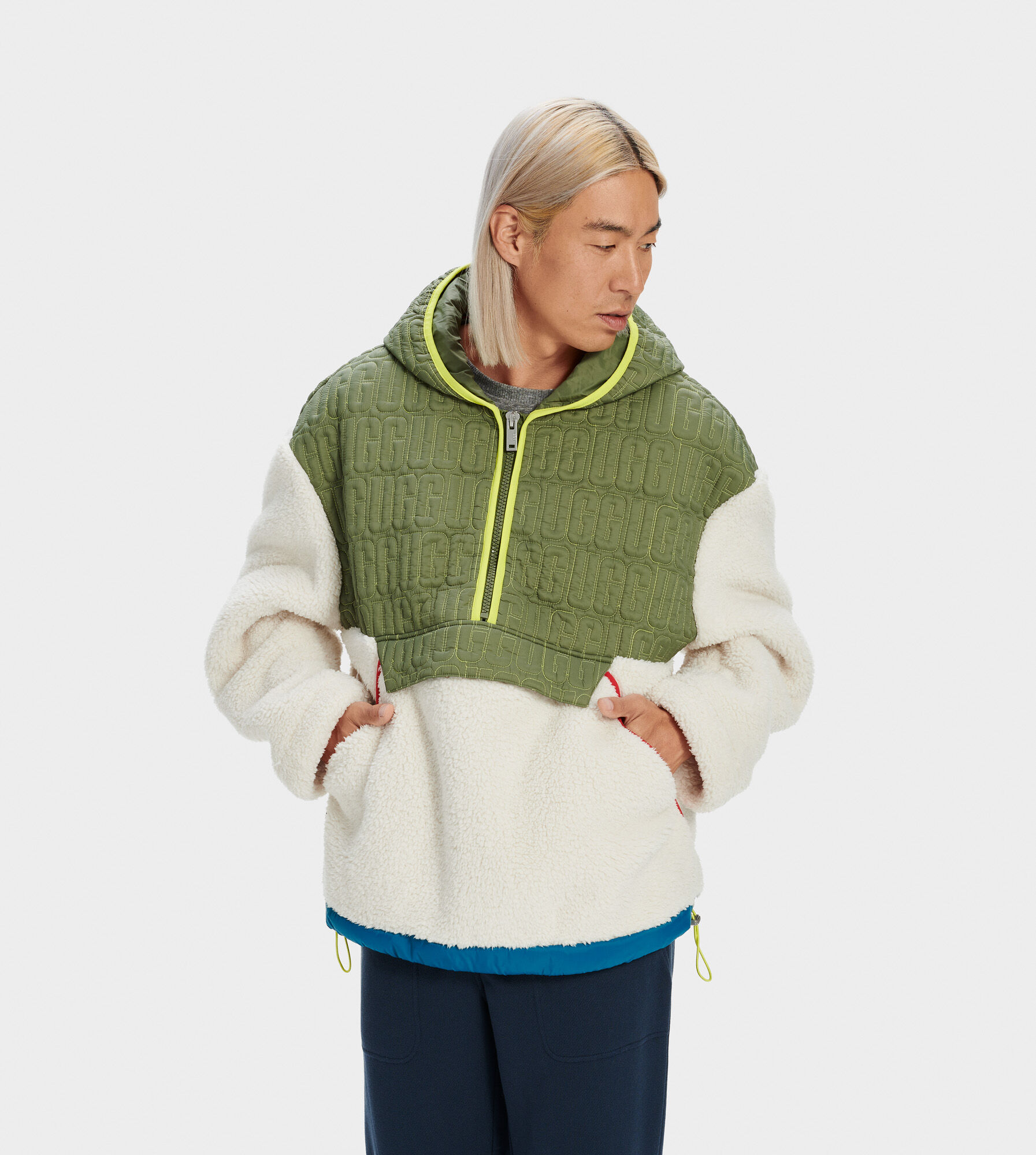 sherpa jacket half zip
