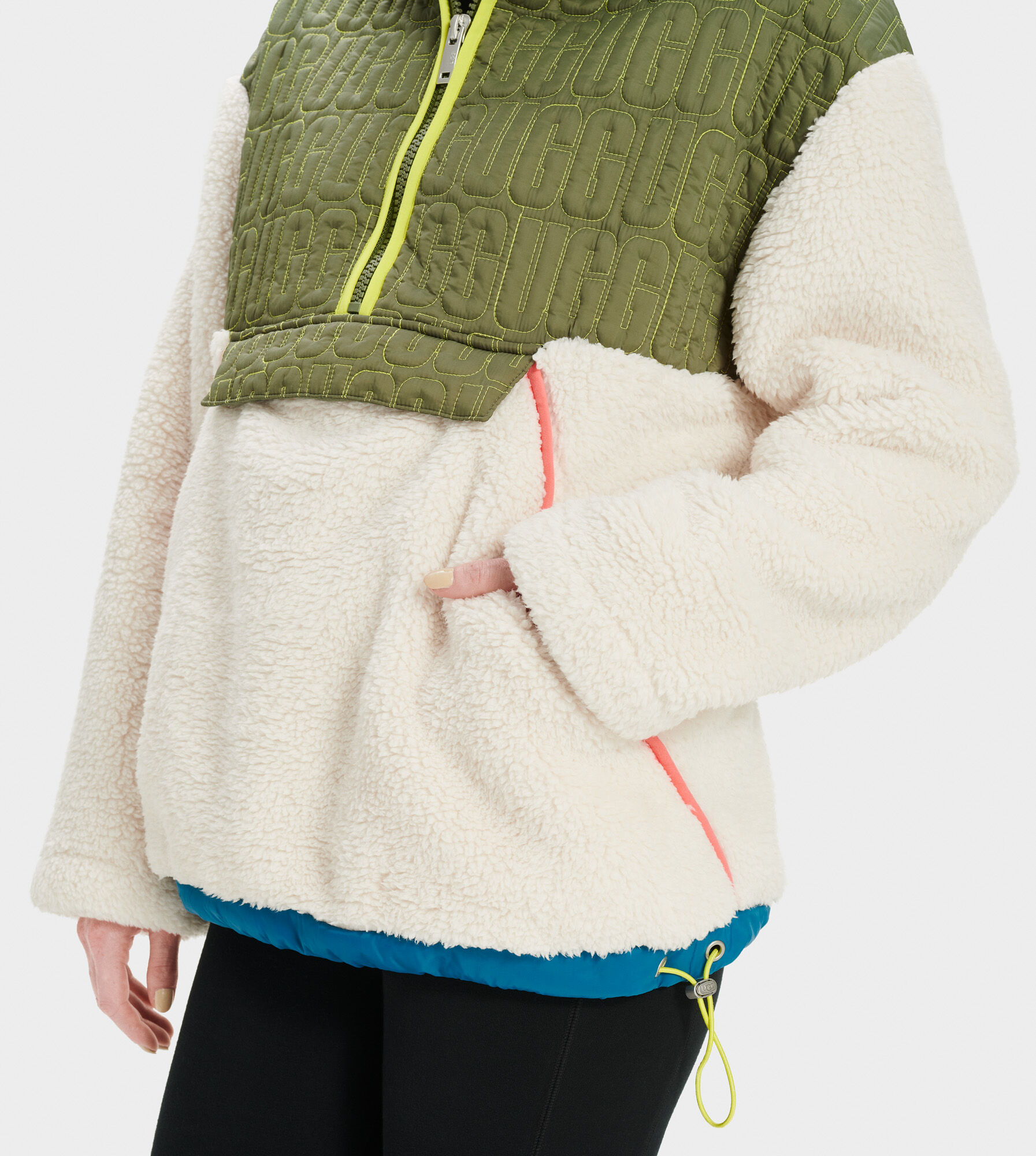 half zip sherpa sweater