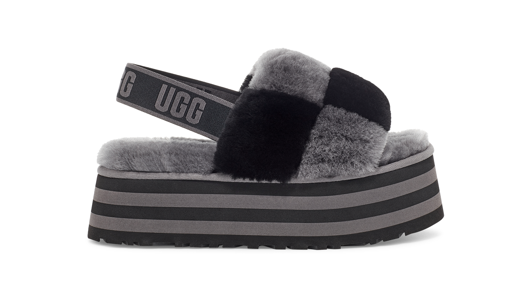 ugg disco checker slide black