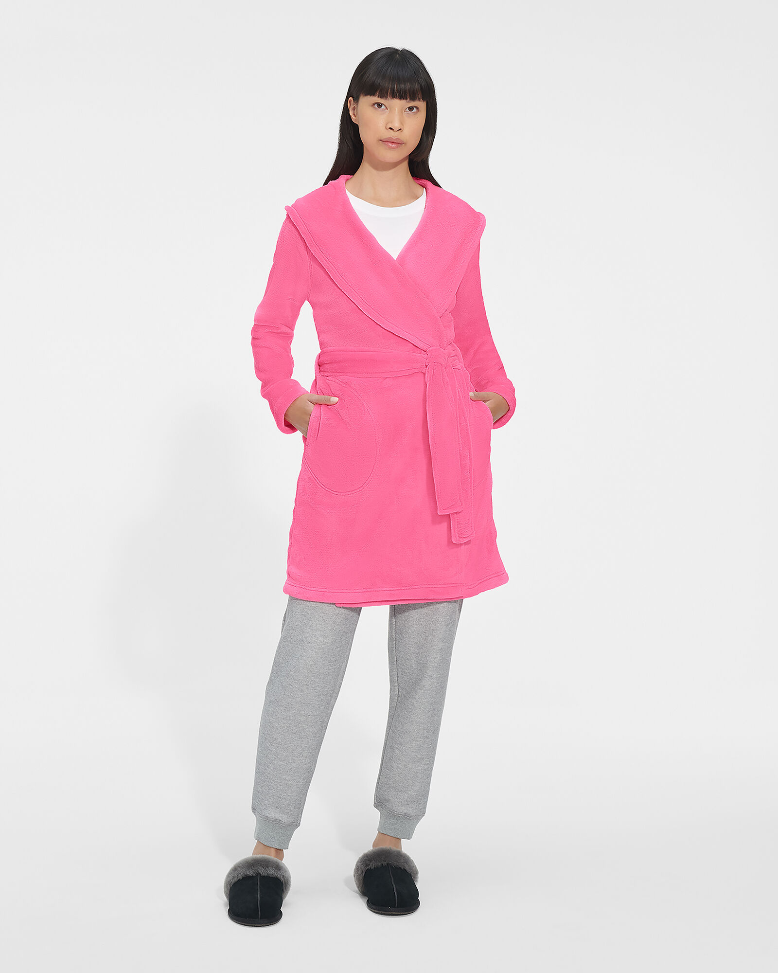 Ugg Women's Miranda Fleece Robe Robes in Taffy Pink, Size M