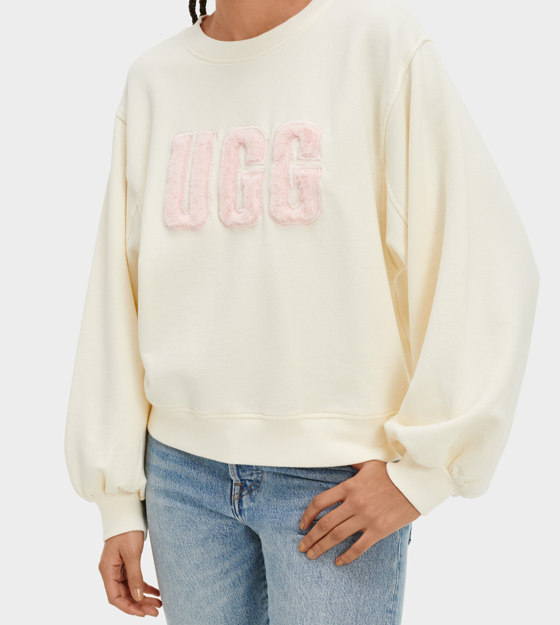 ugg fuzzy logo sweatshirt