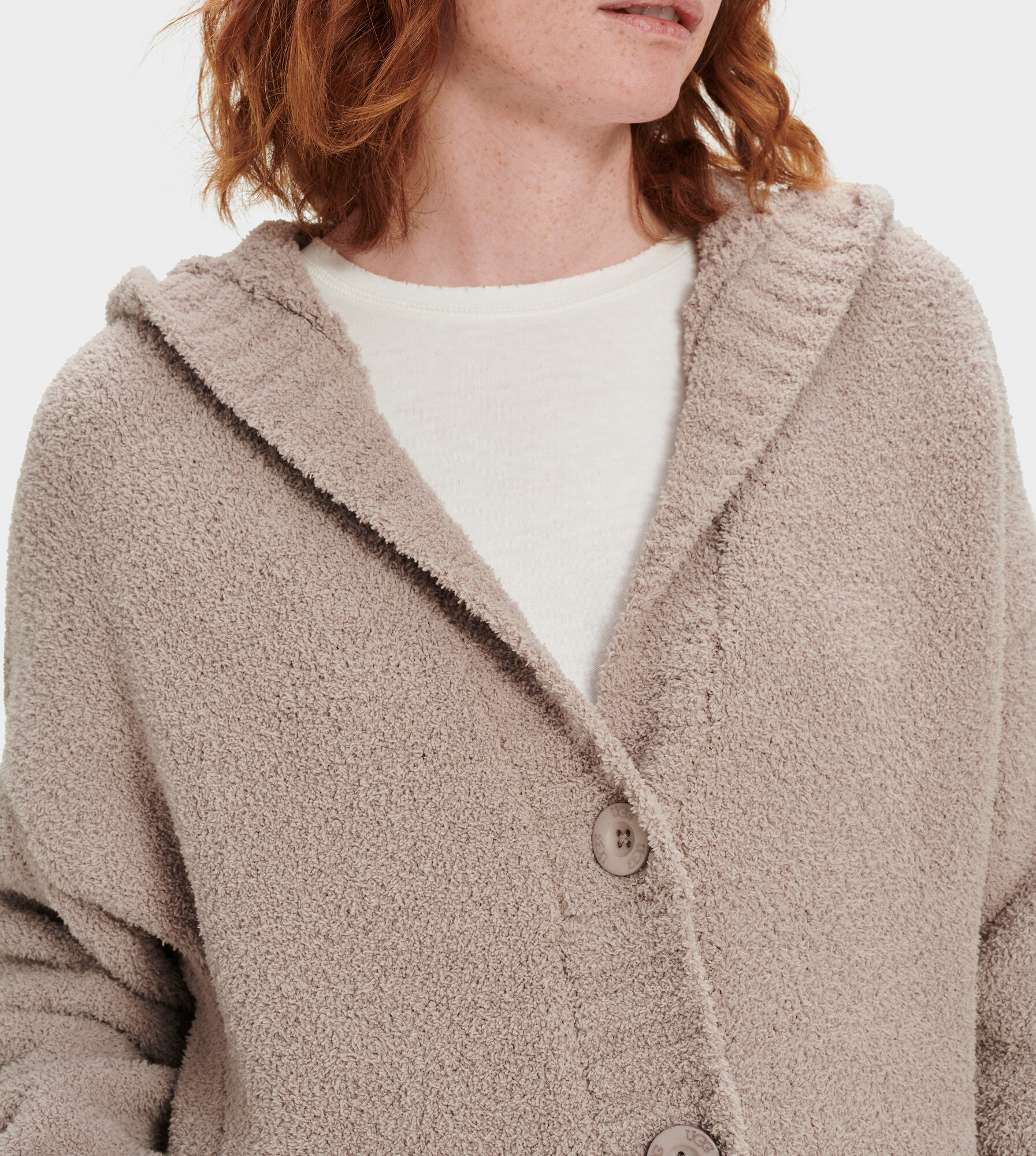 franca hooded travel cardigan