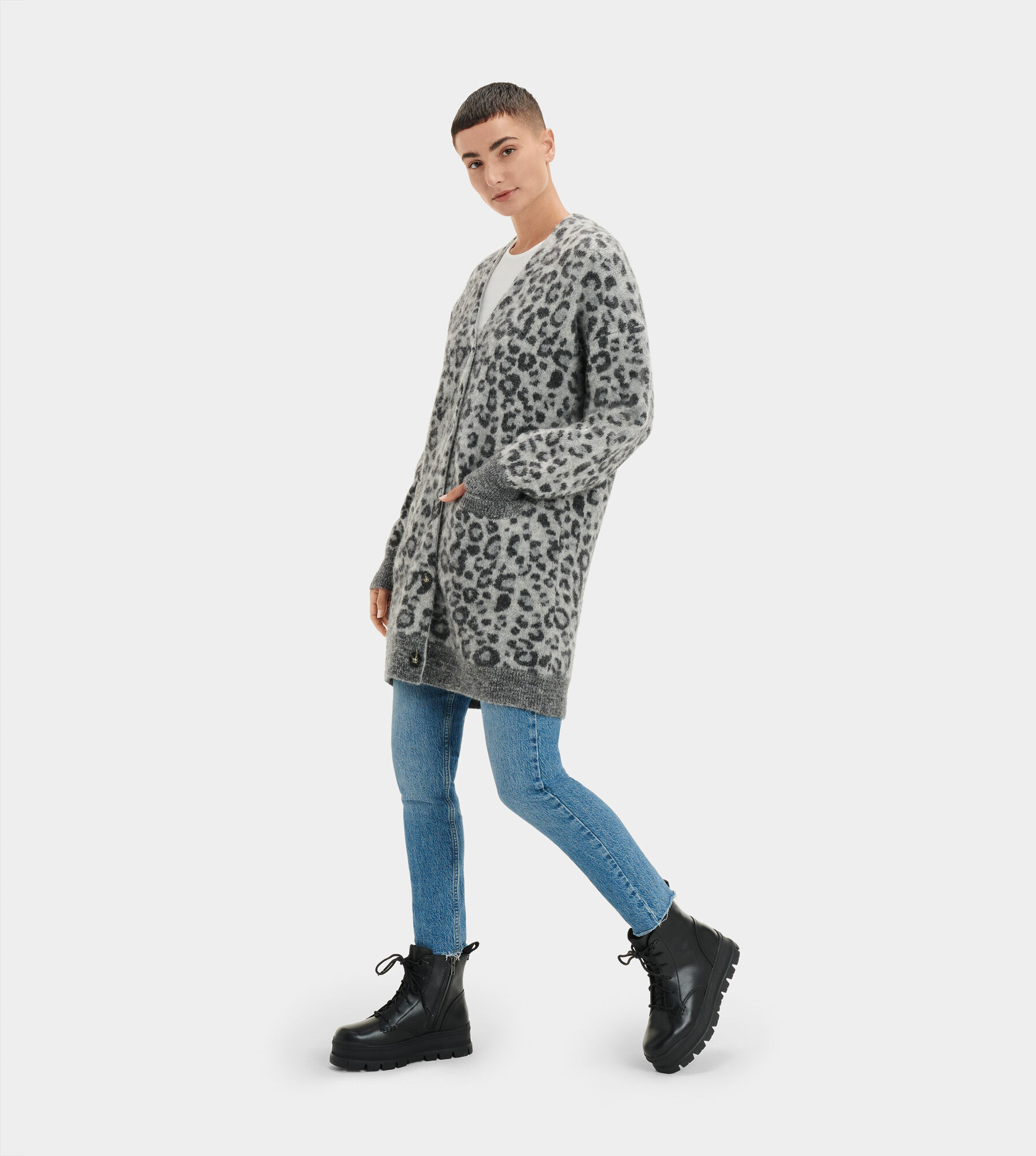 ugg leopard cardigan