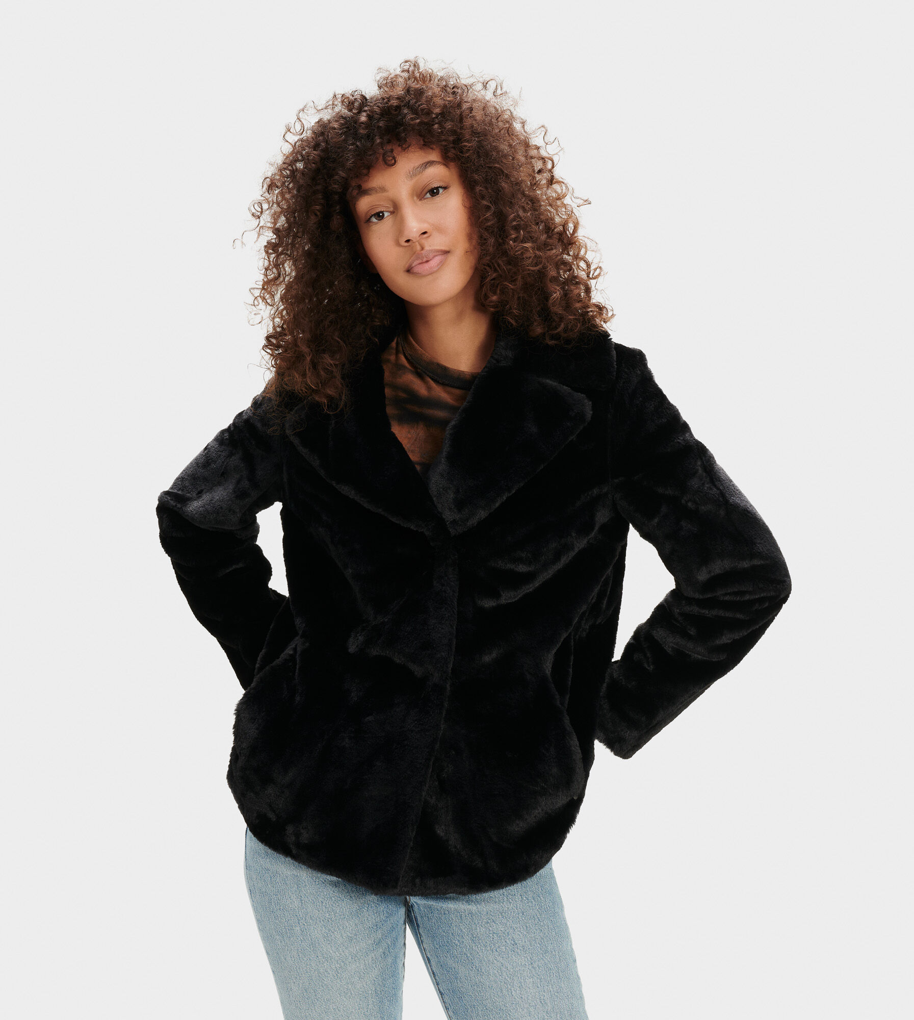 Ugg furry jacket clearance