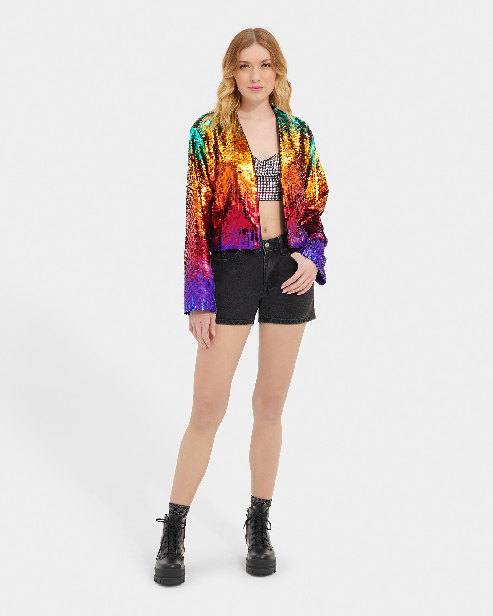 sequin multicolor jacket