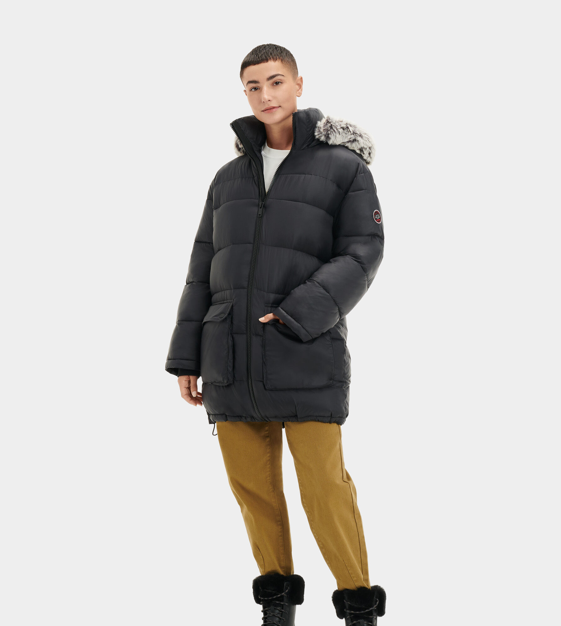 Ugg long puffer coat top