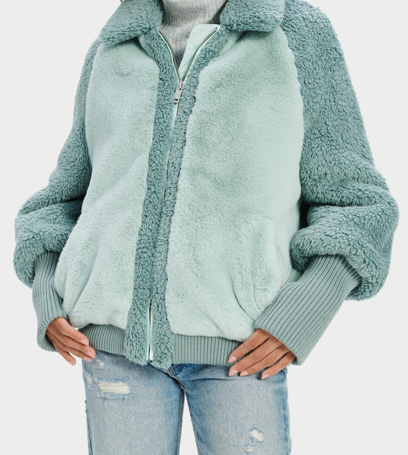 UGG® Augusta Sherpa Baseball Jacket for Women UGG® Europe