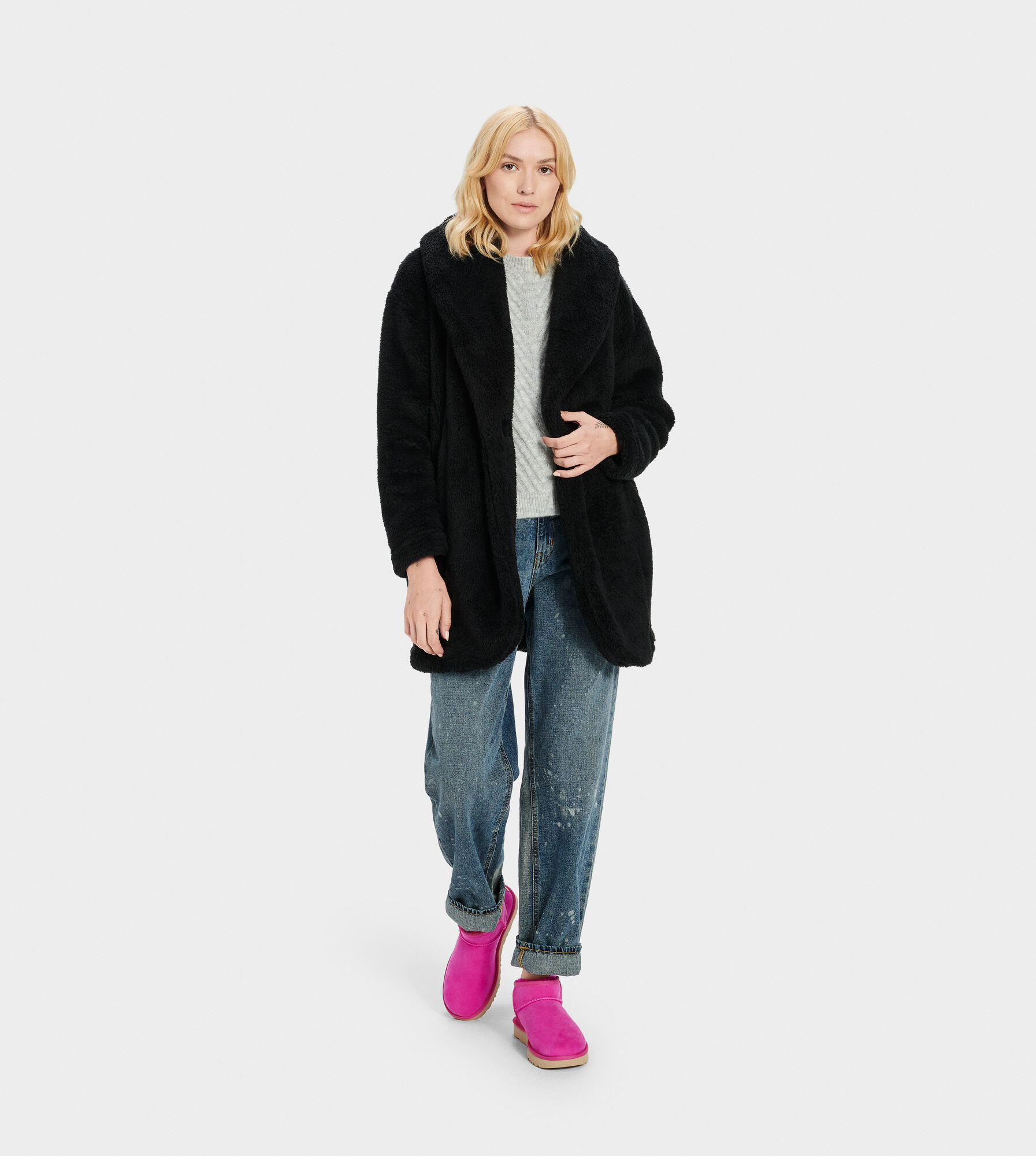ugg annona sherpa travel cardigan