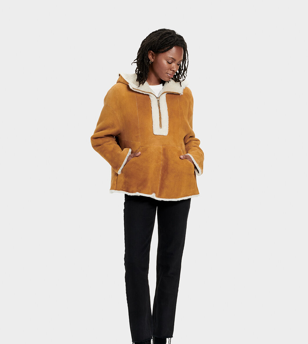 shearling hoodie women's