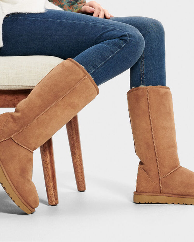 minor athlete Navy Classic Tall Sheepskin Boots | UGG® Official
