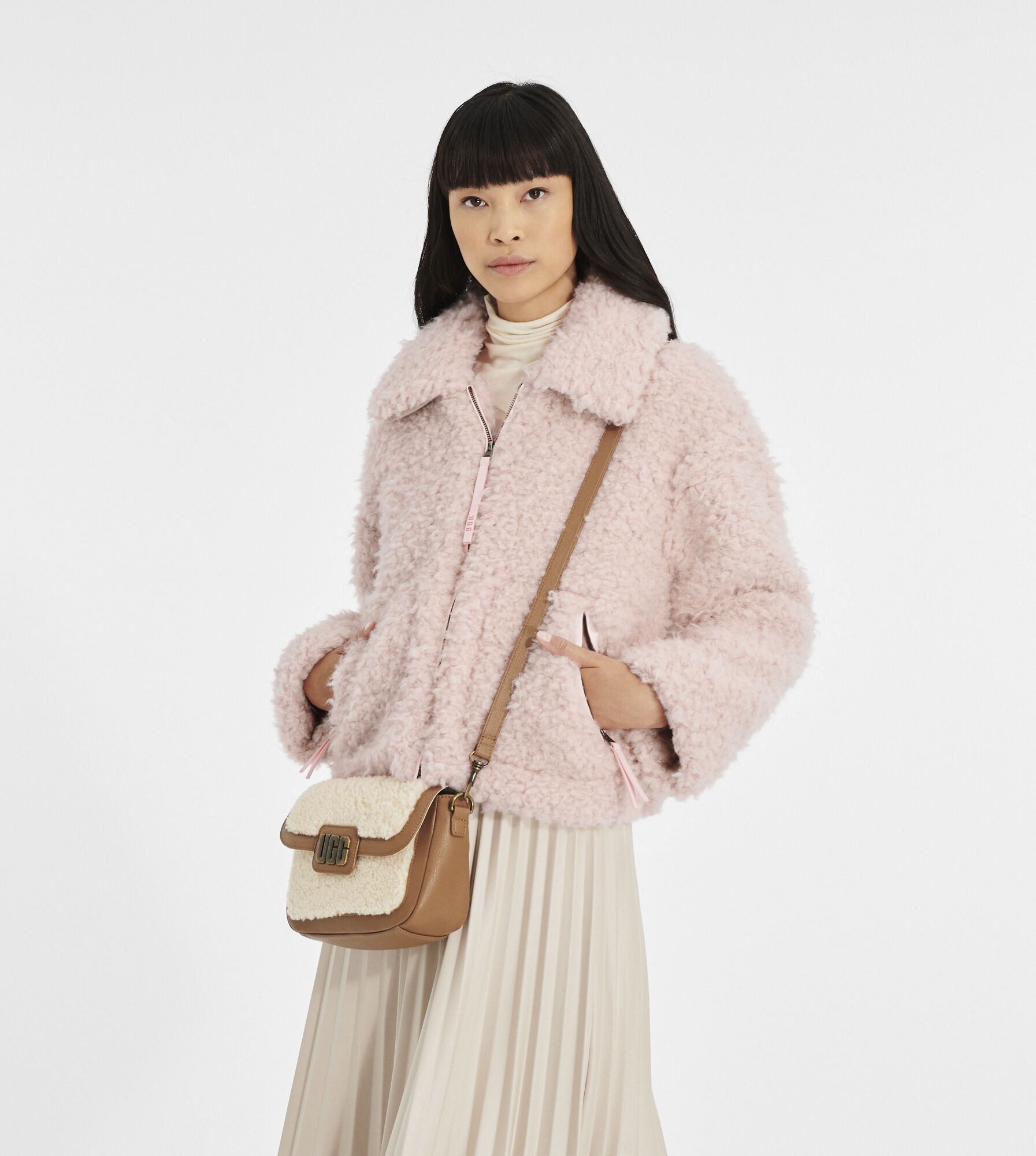 UGG Maeve Sherpa Jacket in Lotus Blossom
