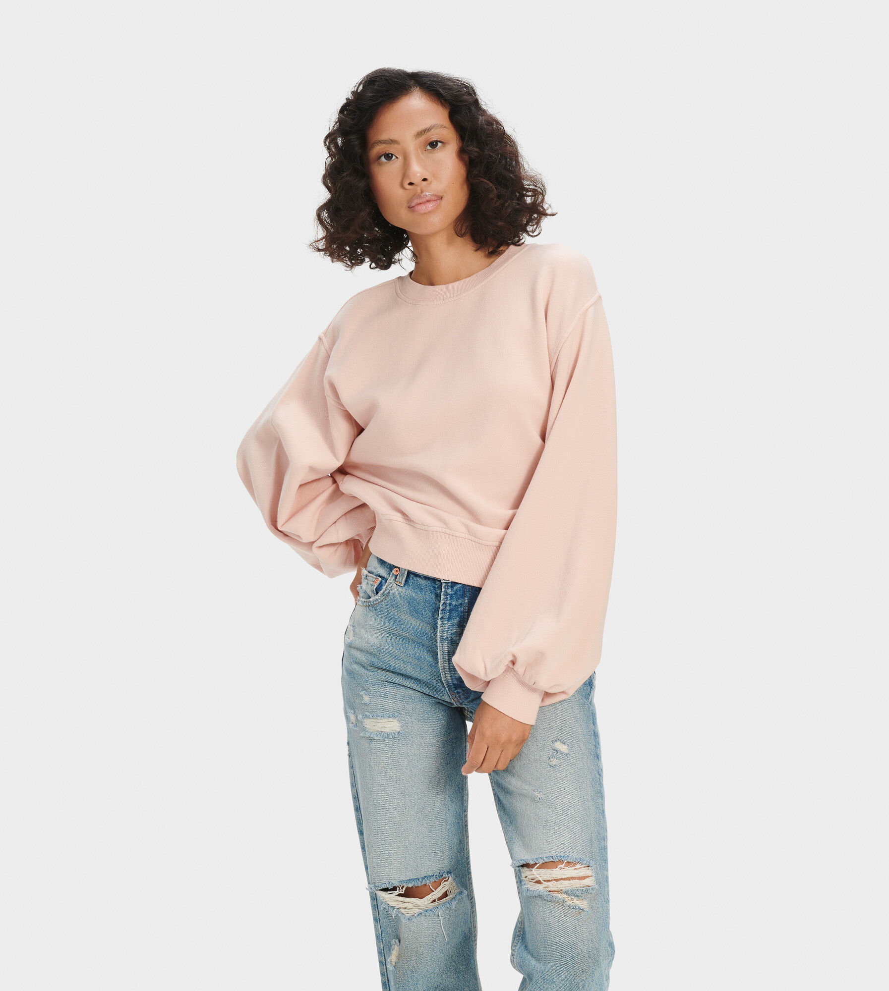 Balloon sleeve sweatshirt