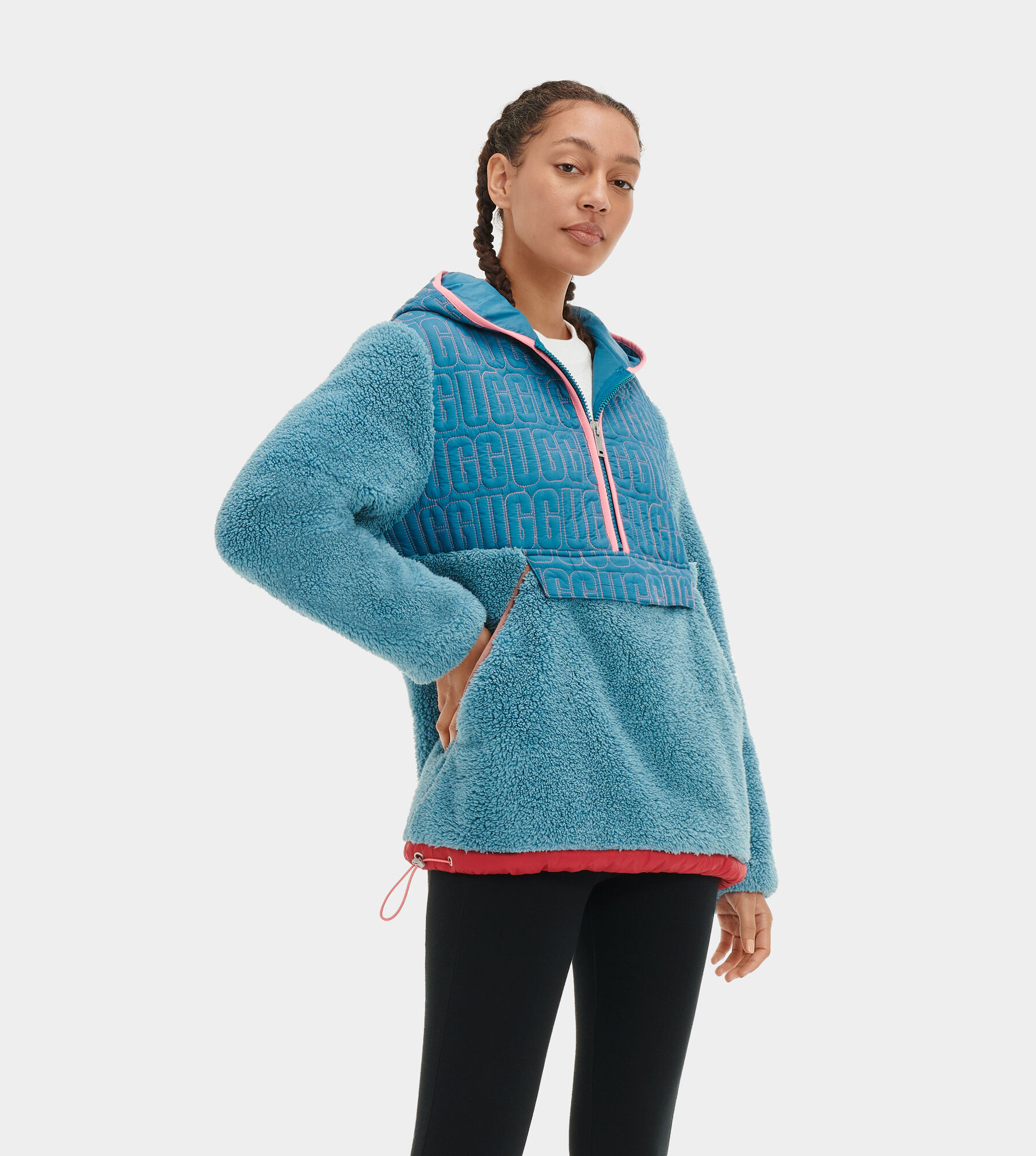 sherpa jacket half zip