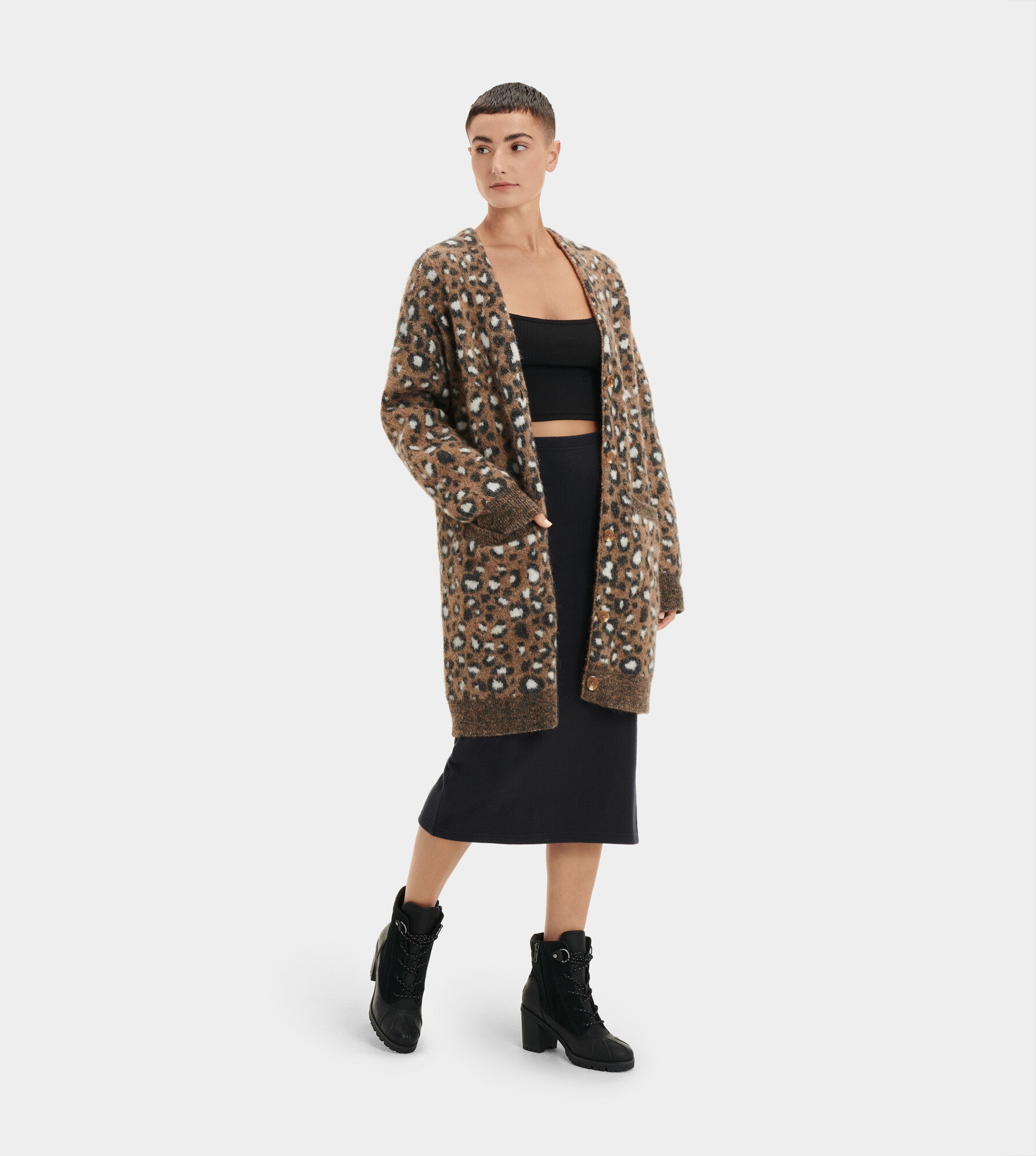 Mountain scene oversized cardigan clearance