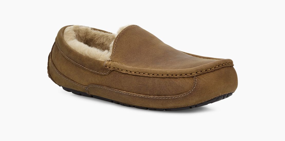 ugg ascot tan leather slipper ugg ascot tan leather slipper