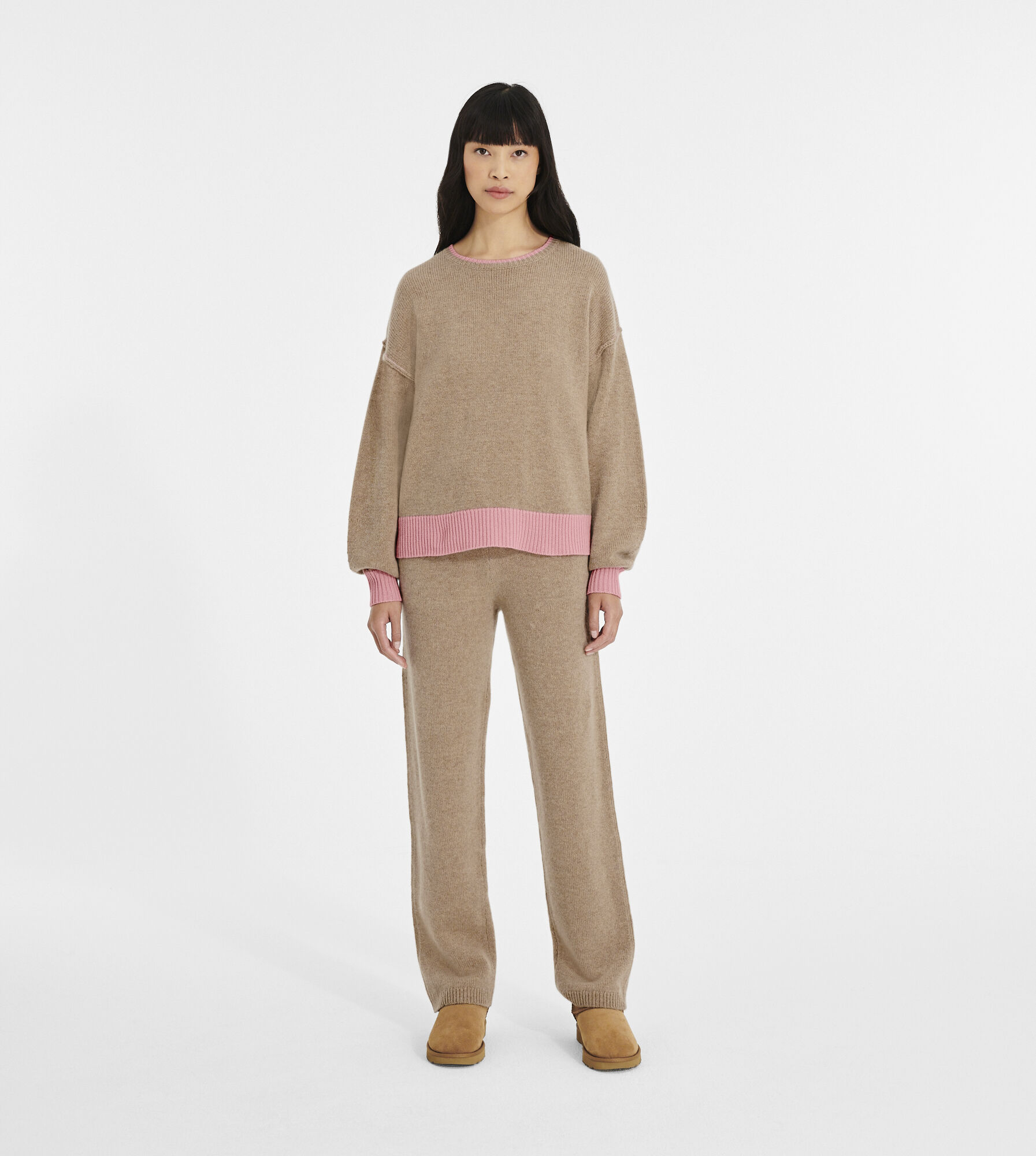 Ugg Women's Renata Cashmere Crewneck Jumper in Camel II, Size Xs