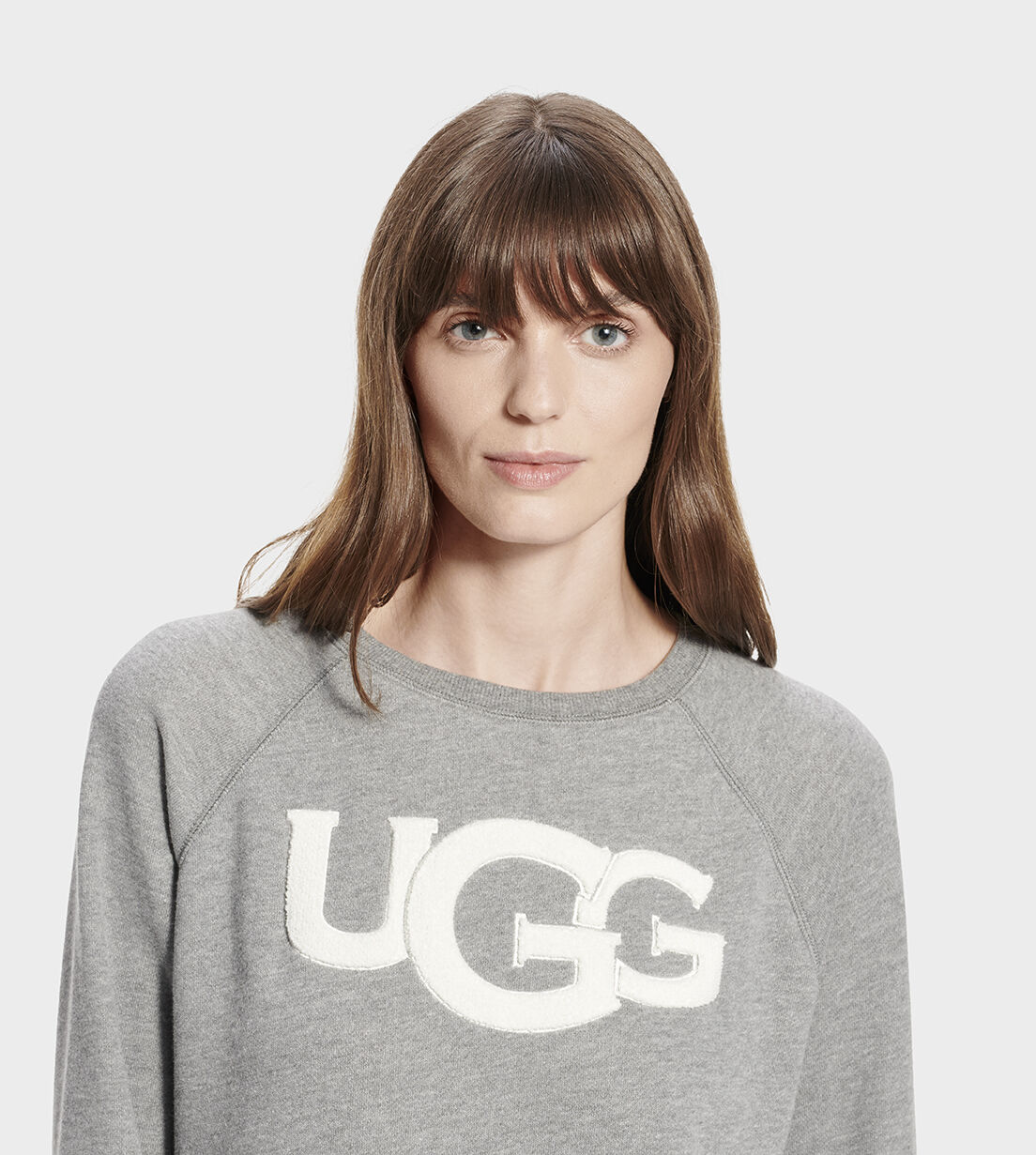 Fuzzy crewneck clearance