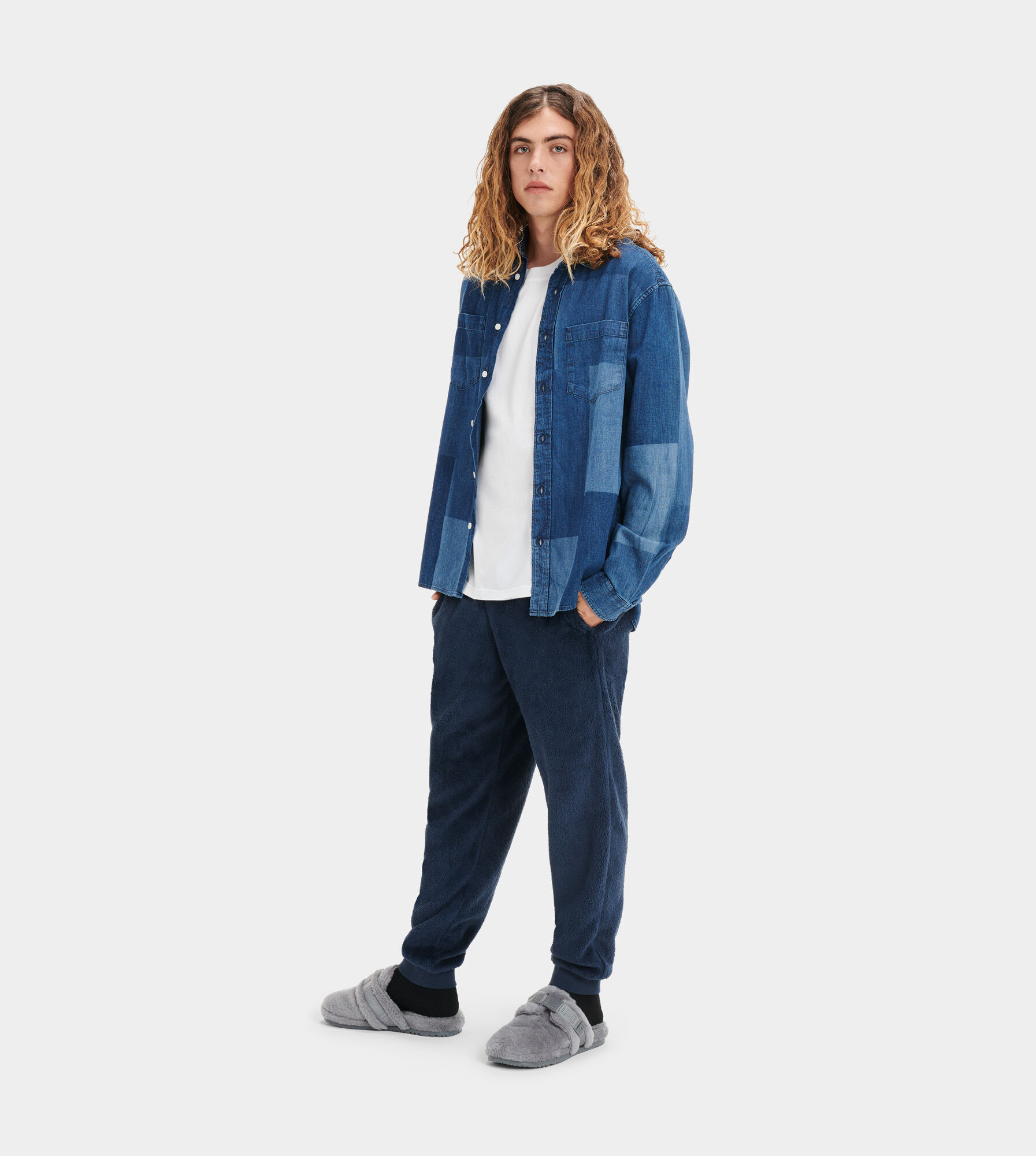 Men's sherpa loungewear clearance