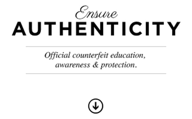 authenticity banner
