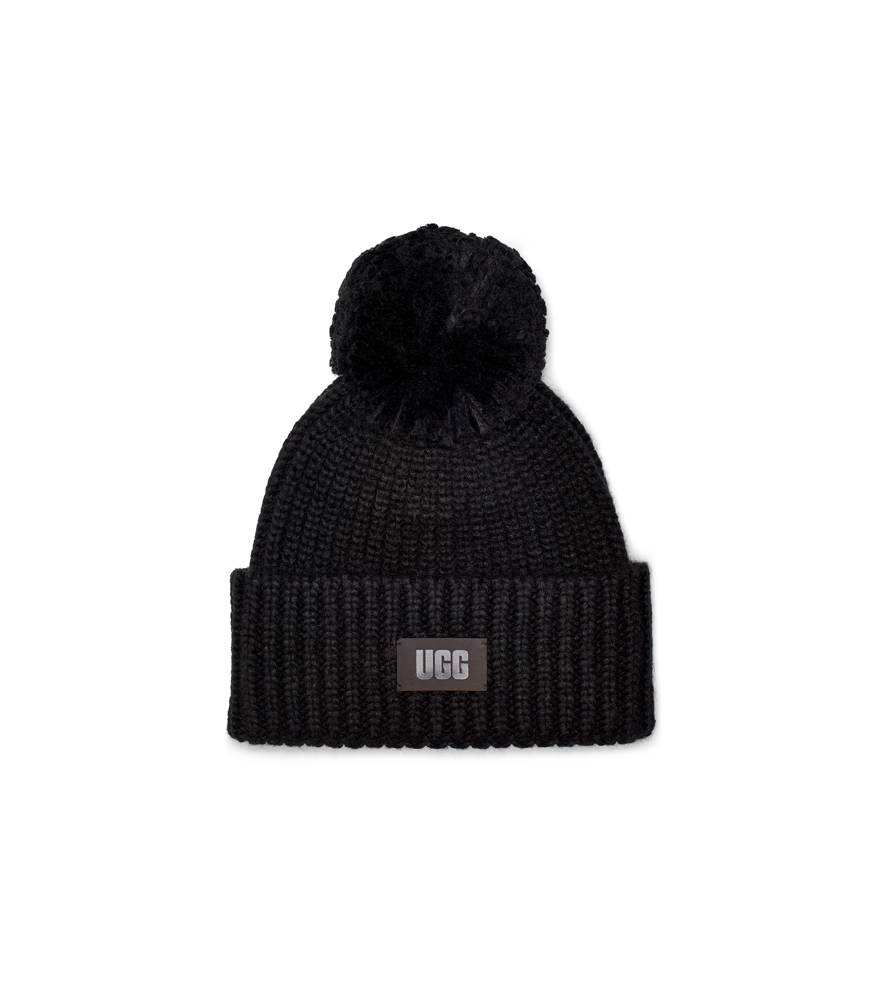 UGG Chunky Rib Knit Chapeaux pour Femme in Black, Taille O/S, Mélange D’Acrylique