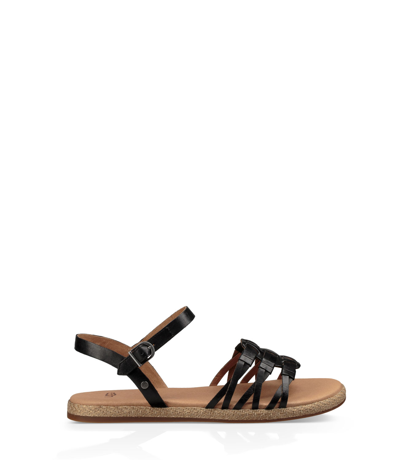 UGG Larisa Sandalen voor Dames in Black, Maat 39.5, Leder