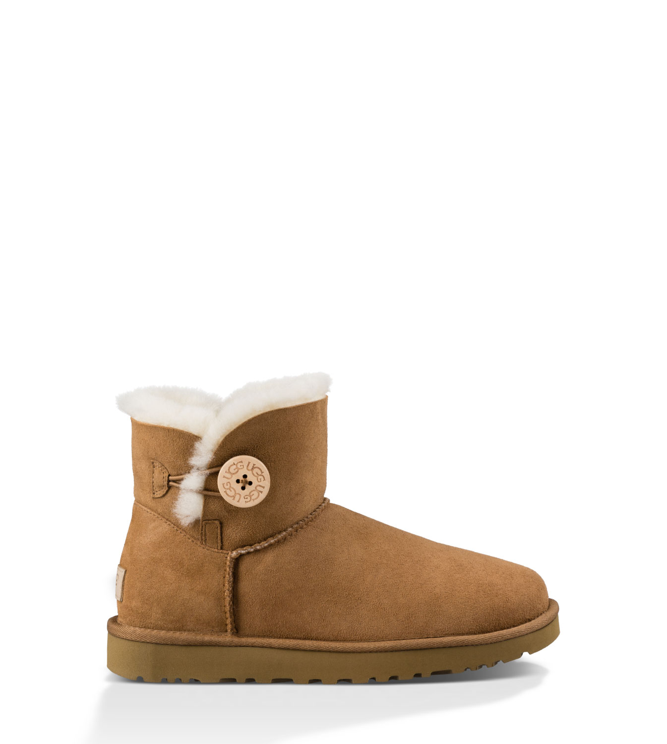 ugg mini bailey button braun