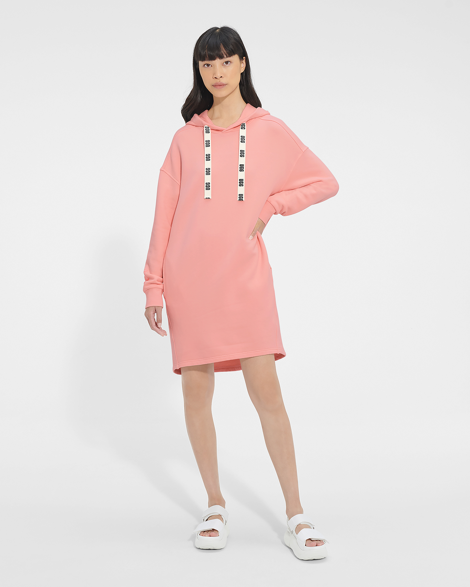 UGG Aderyn Hoodie Dress pour Femme in Pink Opal, Taille L, Coton