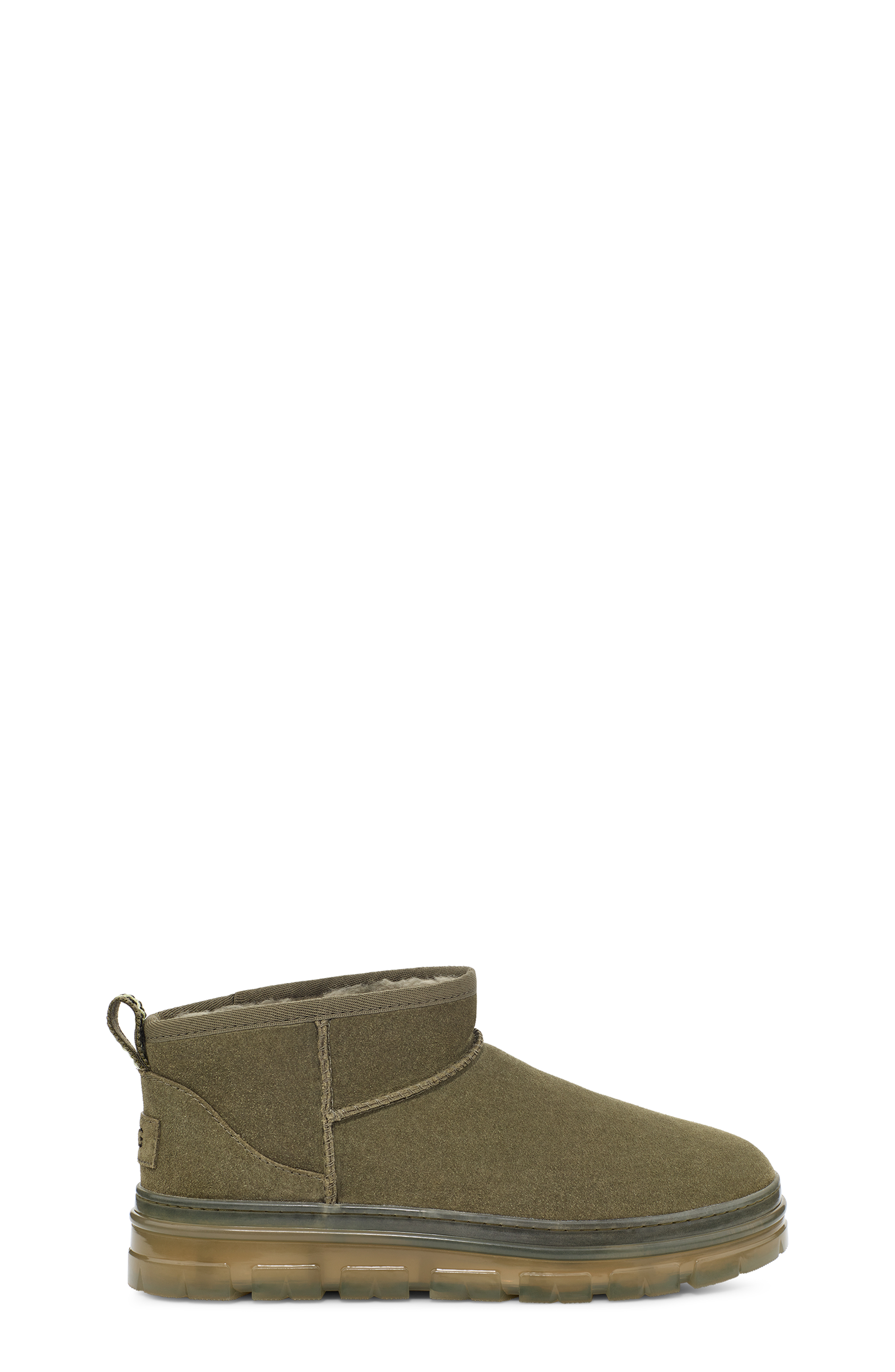 UGG Botte Classic Ultra Mini transparente pour Femme in Green, Taille 36, Suède