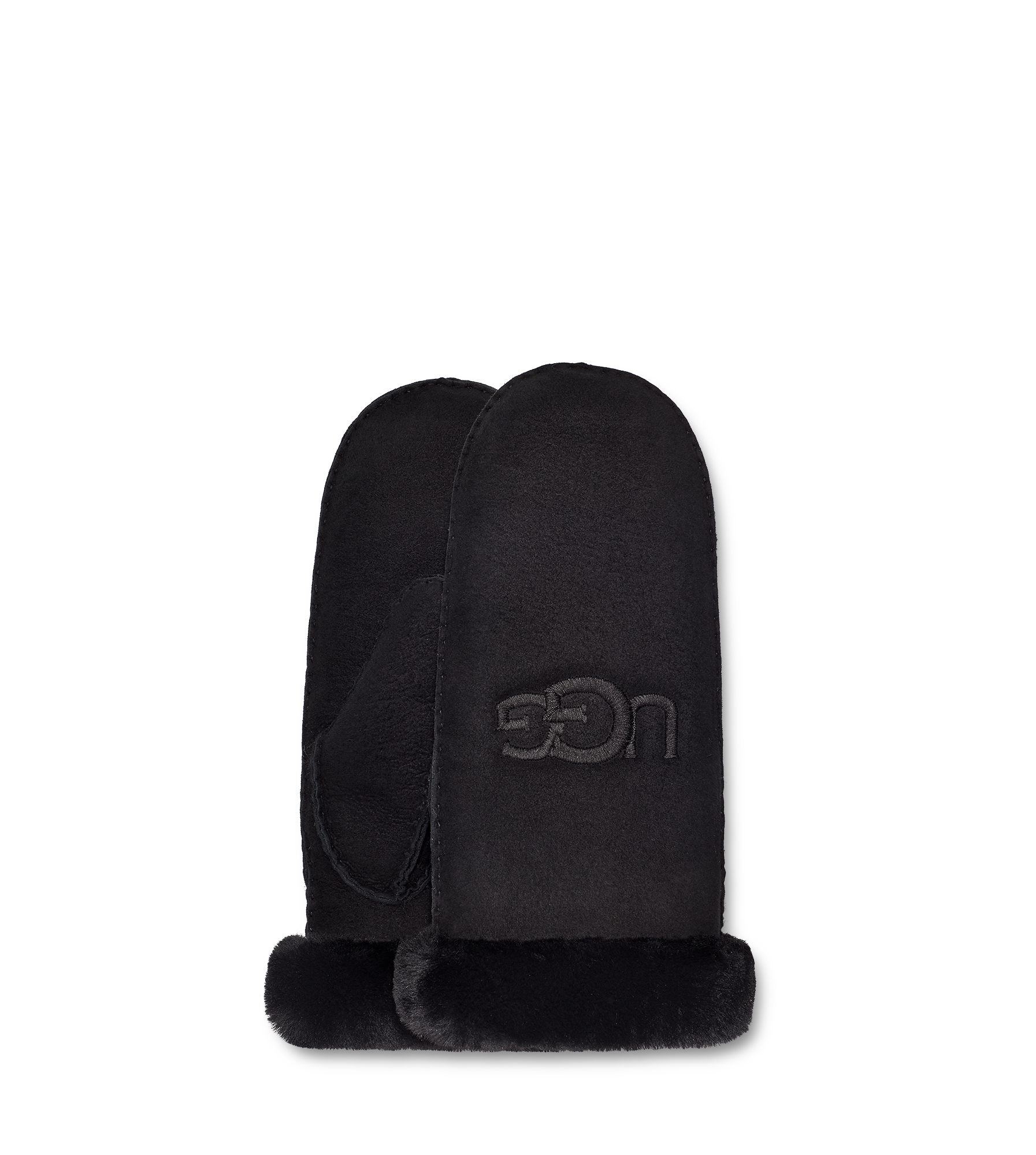 UGG Sheepskin Embroider Gants in Black, Taille L/XL, Shearling