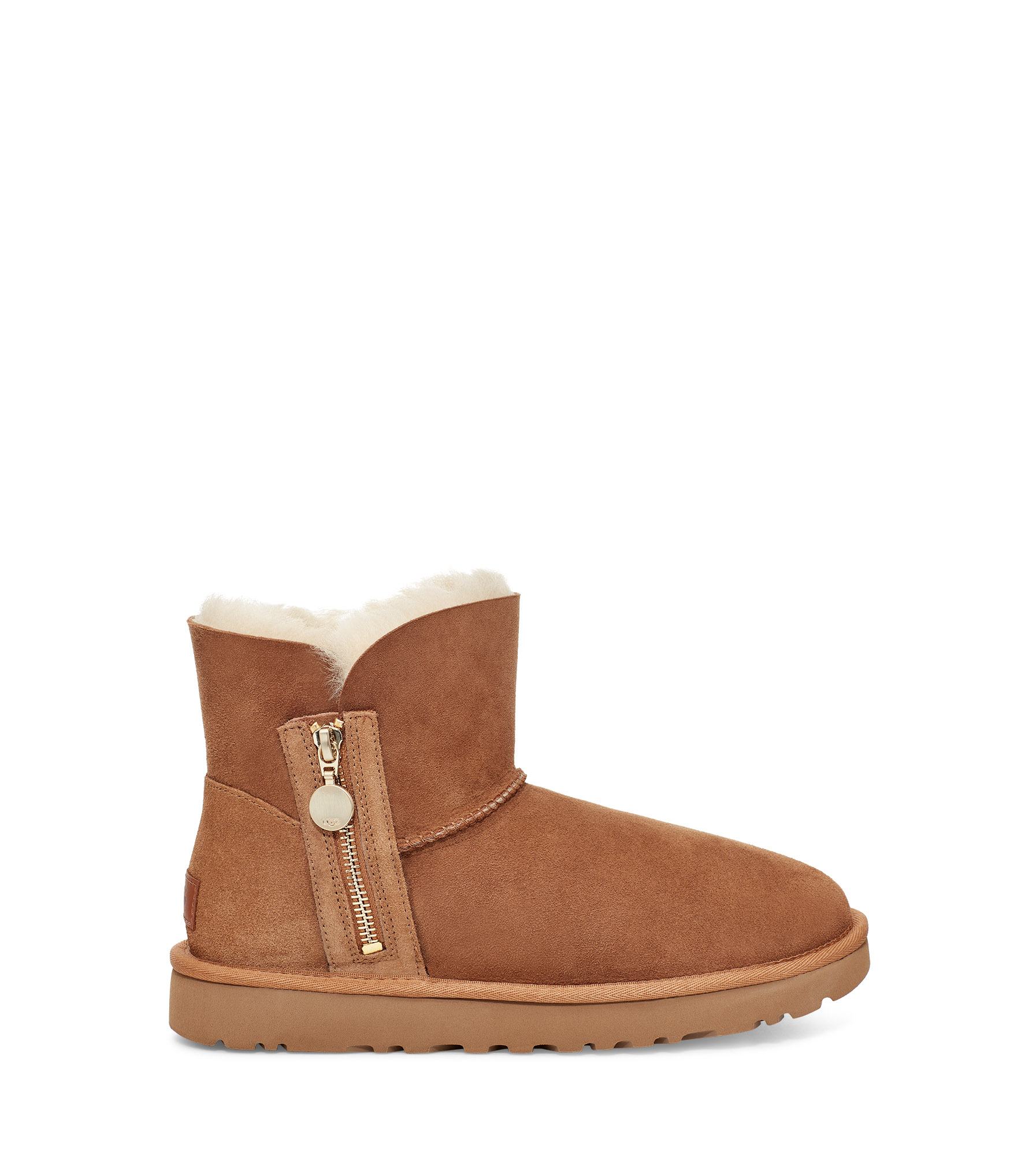 UGG Bailey Zip Mini Bottes pour Femme in Brown, Taille 42, Shearling