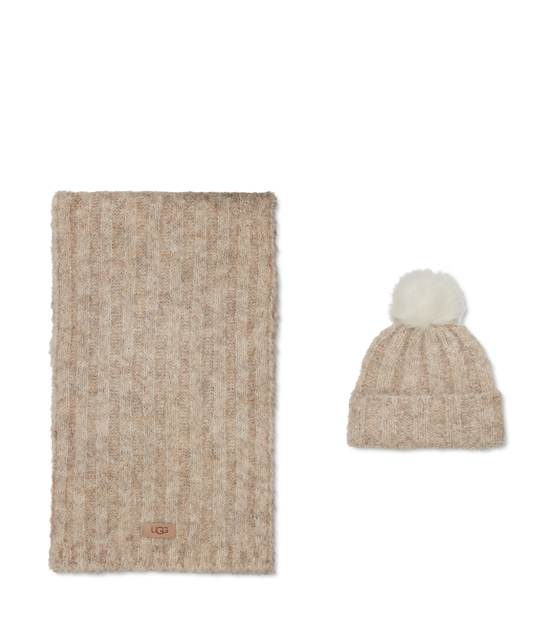 UGG® W Knit Boucle Beanie Scarf Set for Women UGG® Luxembourg