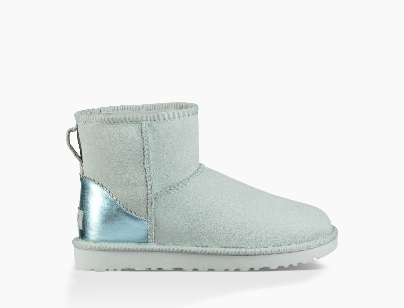 ugg mini metallic grey
